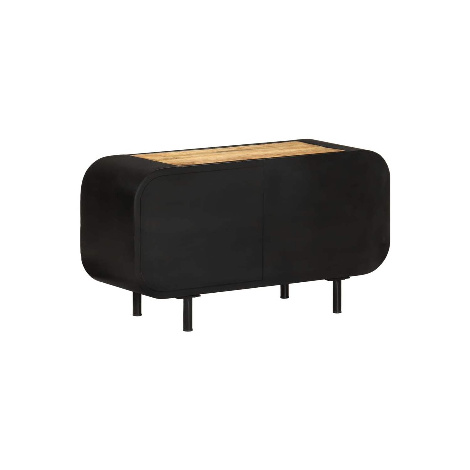 vidaXL TV Cabinet 35.4"x11.8"x18.9" Rough Mango Wood