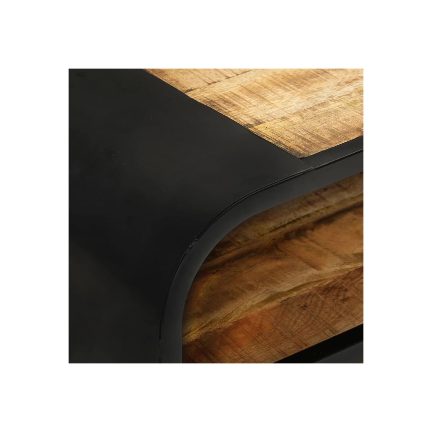 vidaXL TV Cabinet 35.4"x11.8"x18.9" Rough Mango Wood