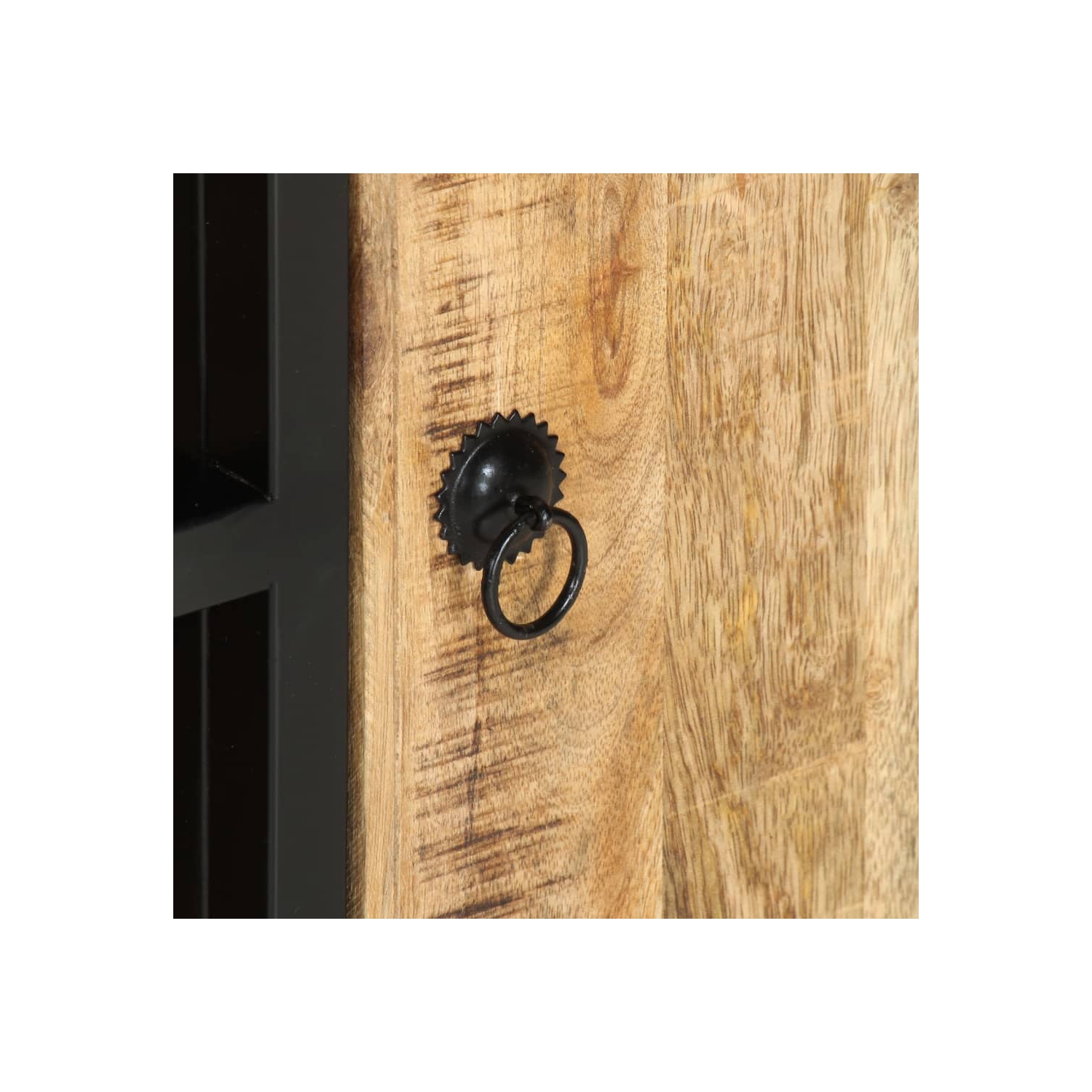 vidaXL TV Cabinet 35.4"x11.8"x18.9" Rough Mango Wood