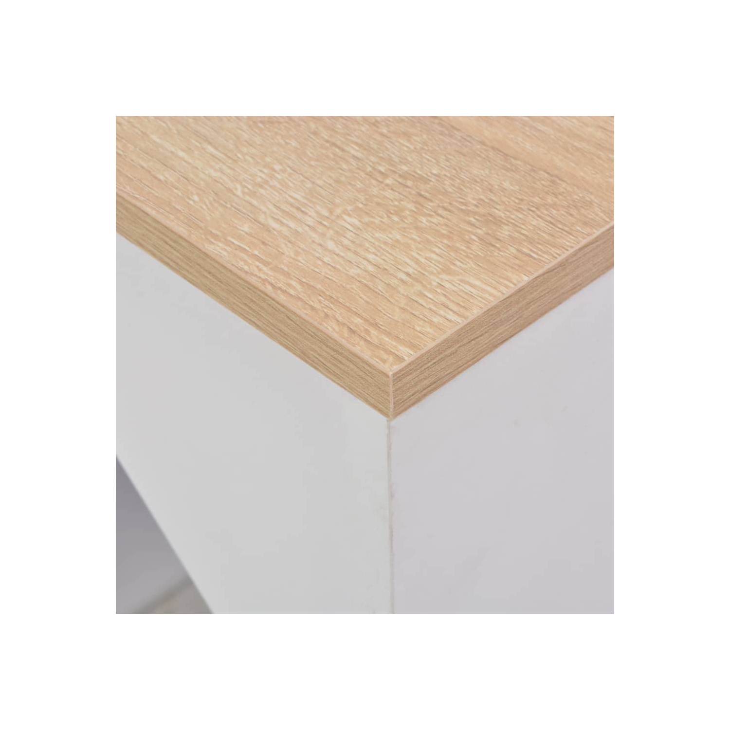 vidaXL Bar Table with Cabinet White 45.28"x23.23"x78.74"