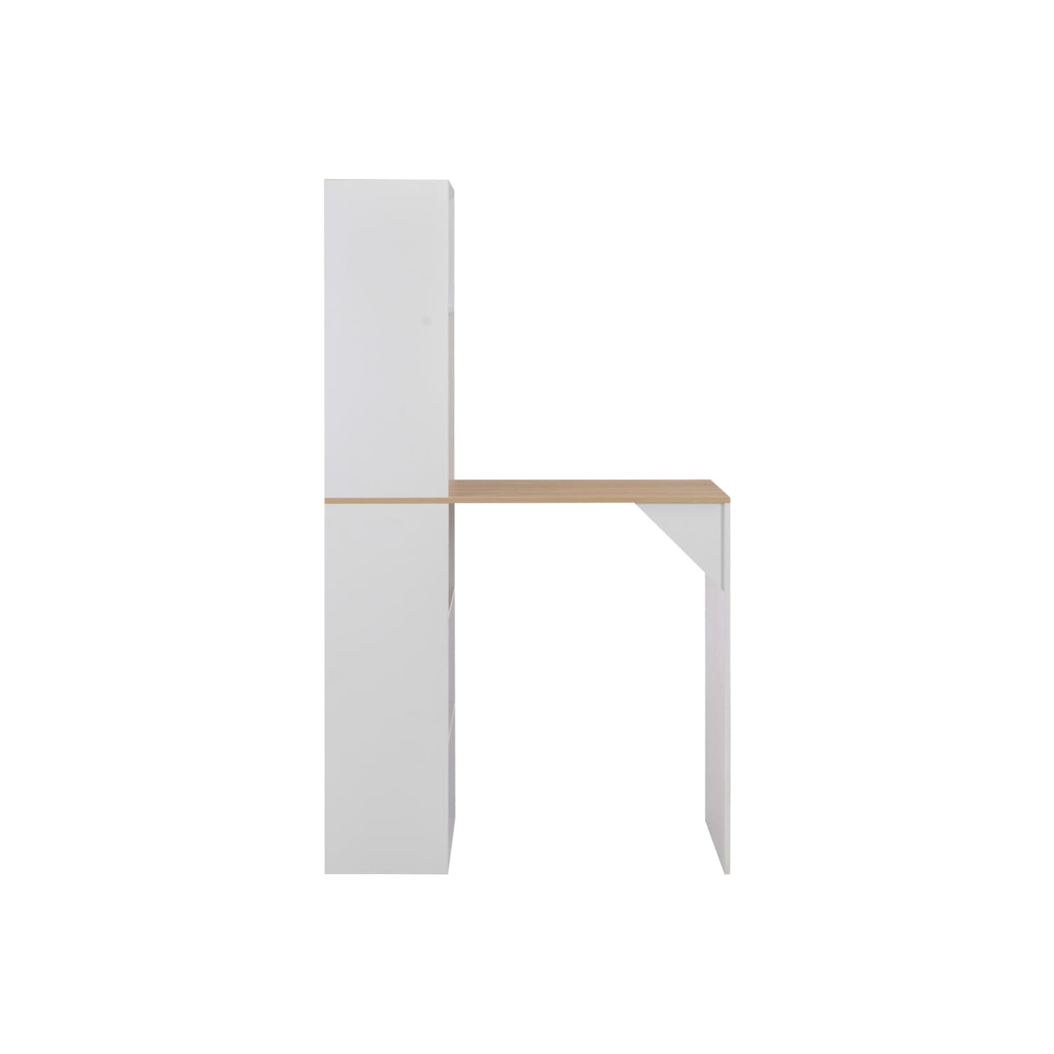 vidaXL Bar Table with Cabinet White 45.28"x23.23"x78.74"