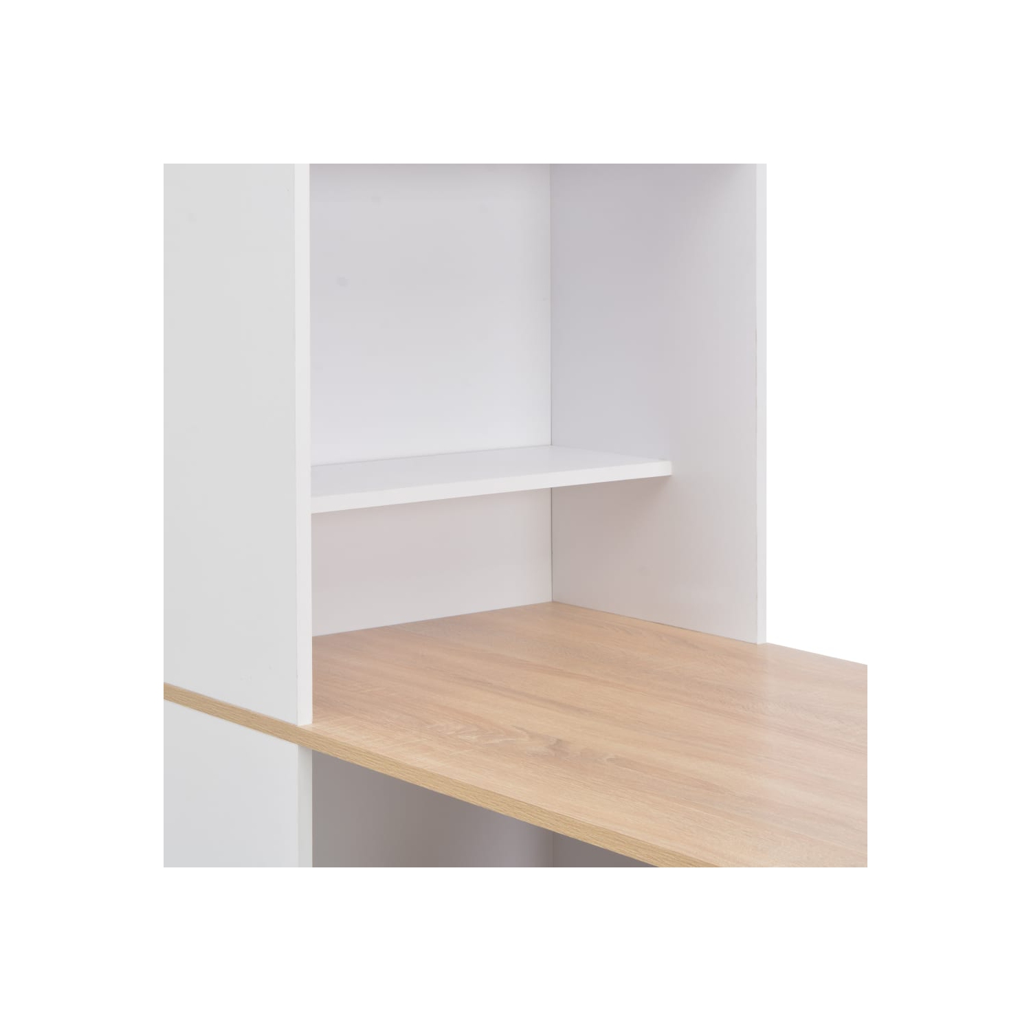 vidaXL Bar Table with Cabinet White 45.28"x23.23"x78.74"