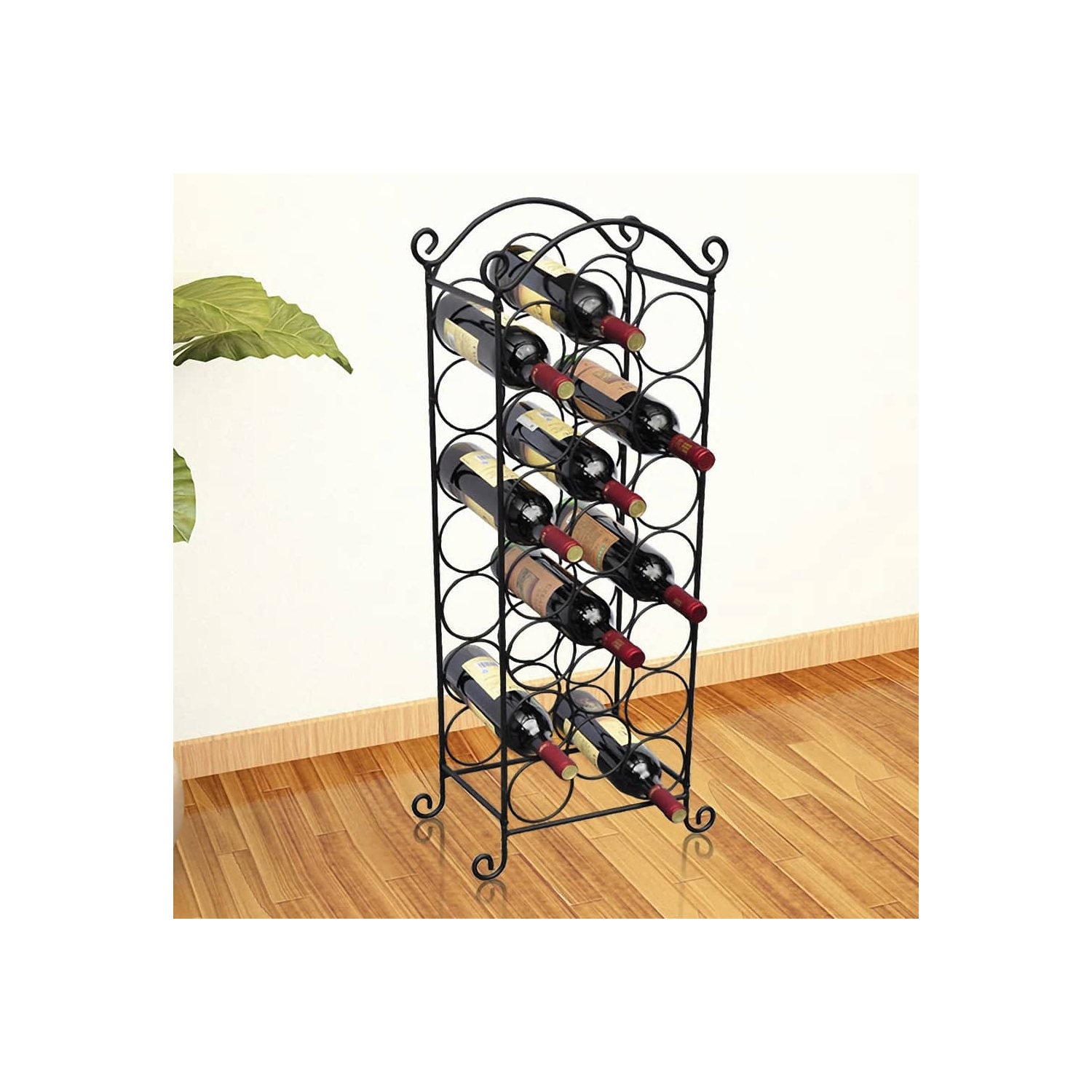 vidaXL Wine Rack for 21 Bottles Metal