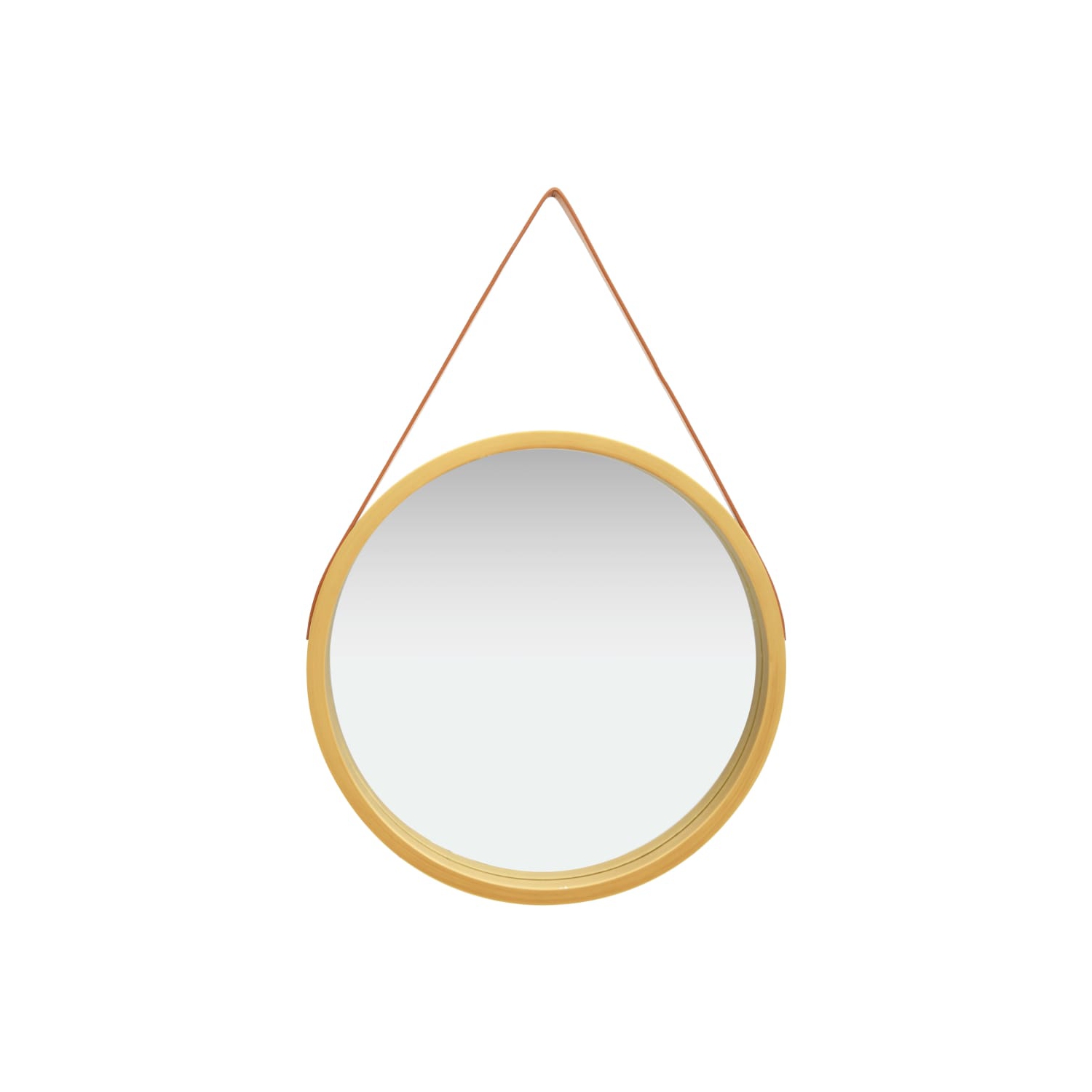 vidaXL Wall Mirror with Strap 23.6" Gold