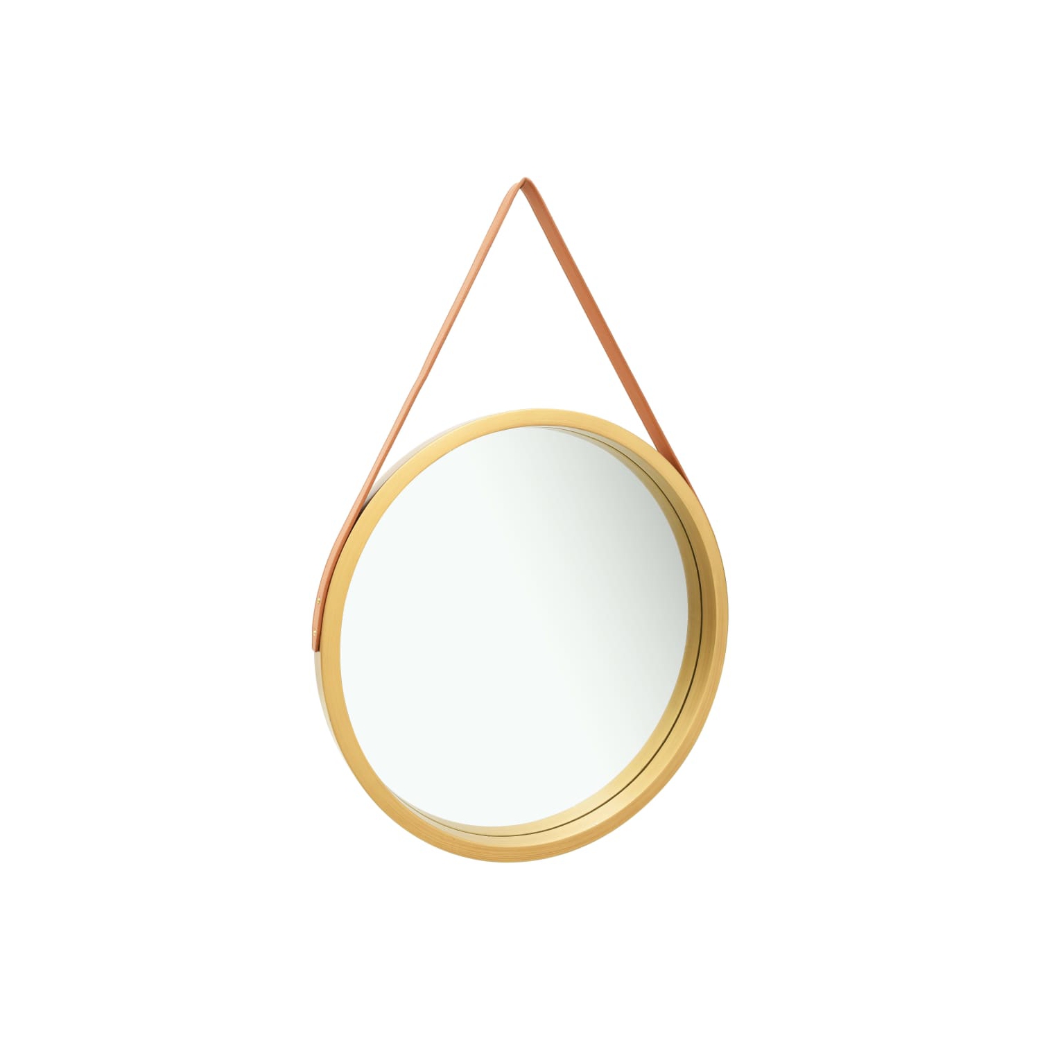 vidaXL Wall Mirror with Strap 23.6" Gold