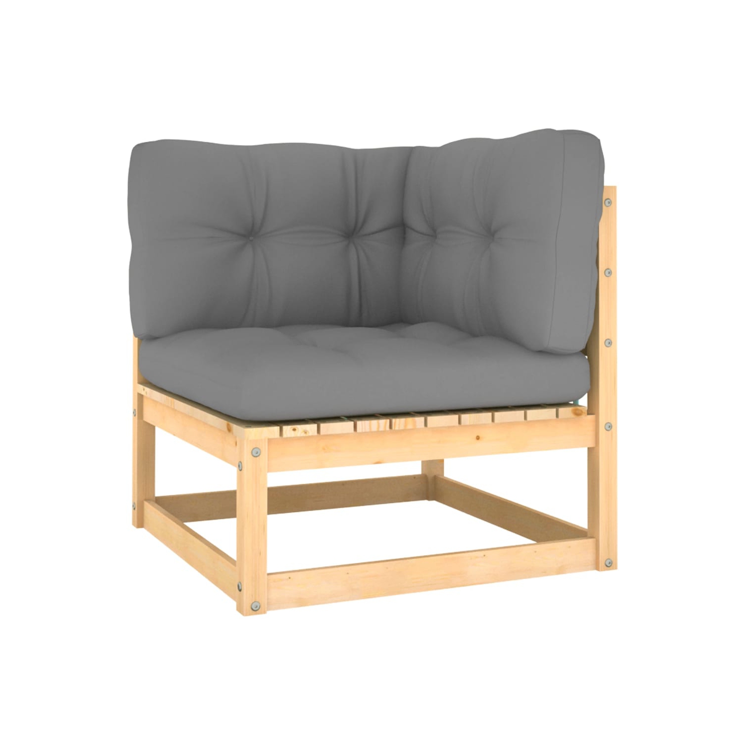 vidaXL 8 Piece Patio Lounge Set with Cushions Solid Pinewood