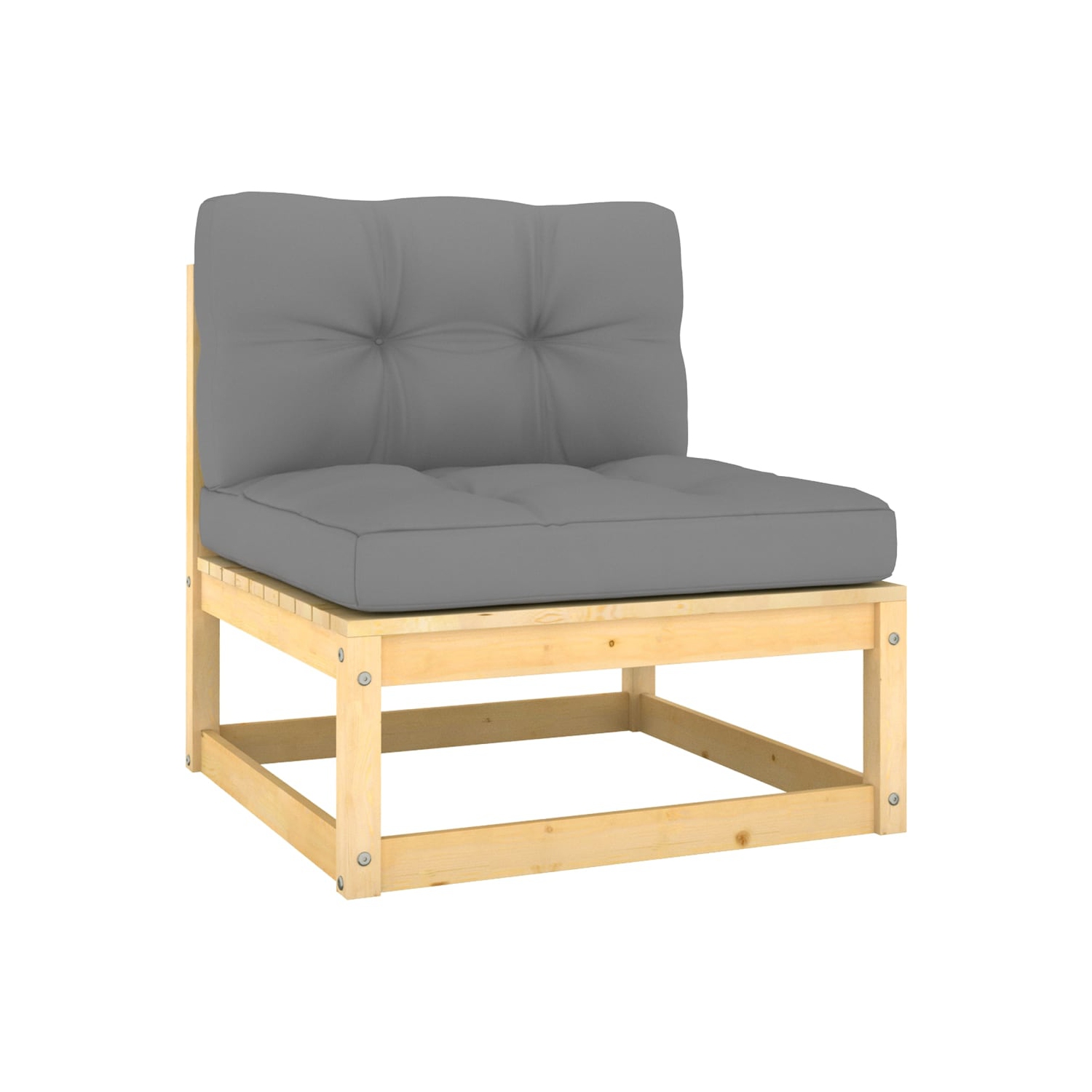 vidaXL 8 Piece Patio Lounge Set with Cushions Solid Pinewood