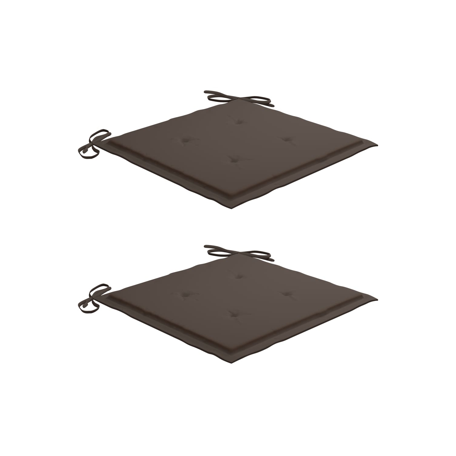 Chaises de patio VidaXL 2 pièces avec coussins en teck massif