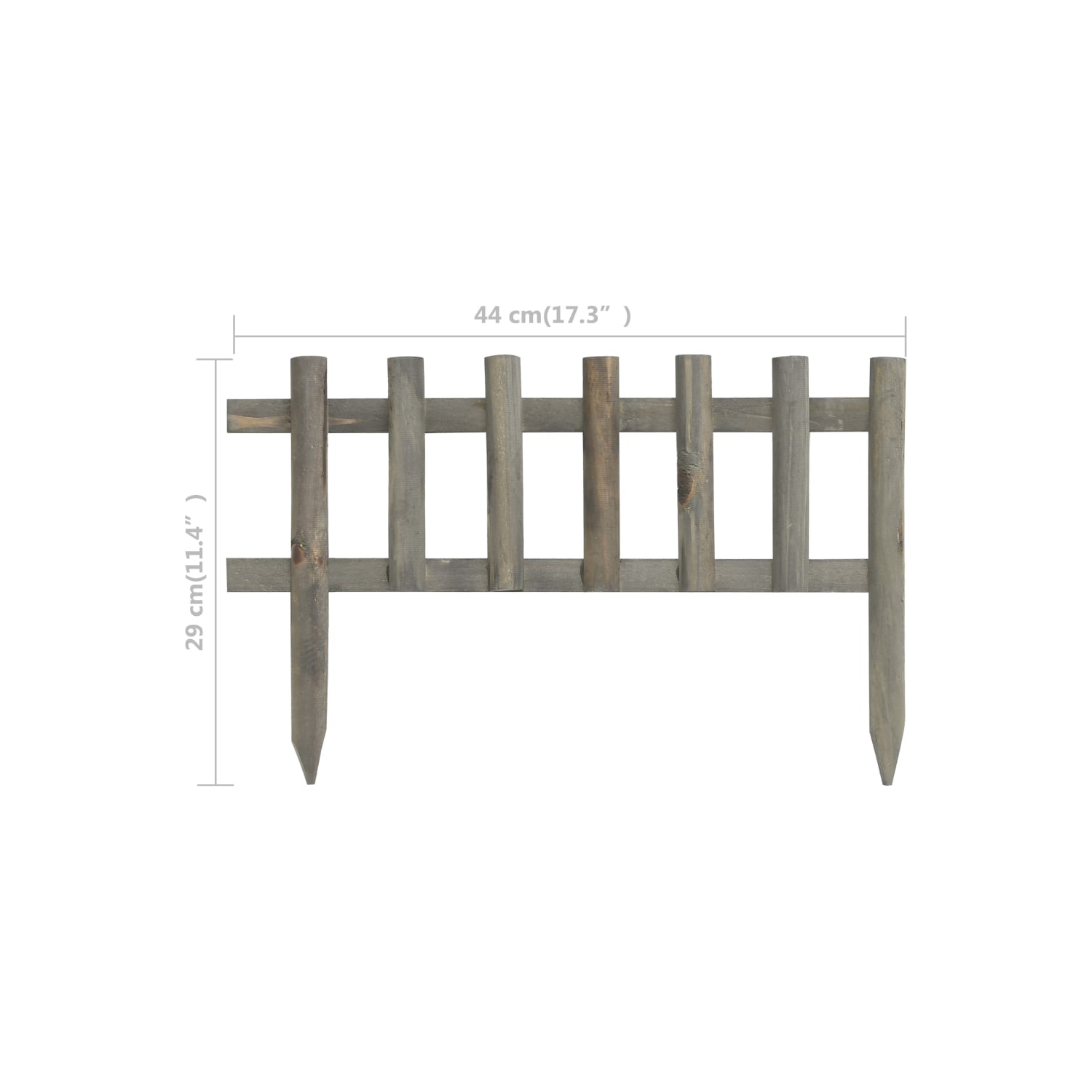 vidaXL Lawn Edgings 10 pcs Firwood 14.4'