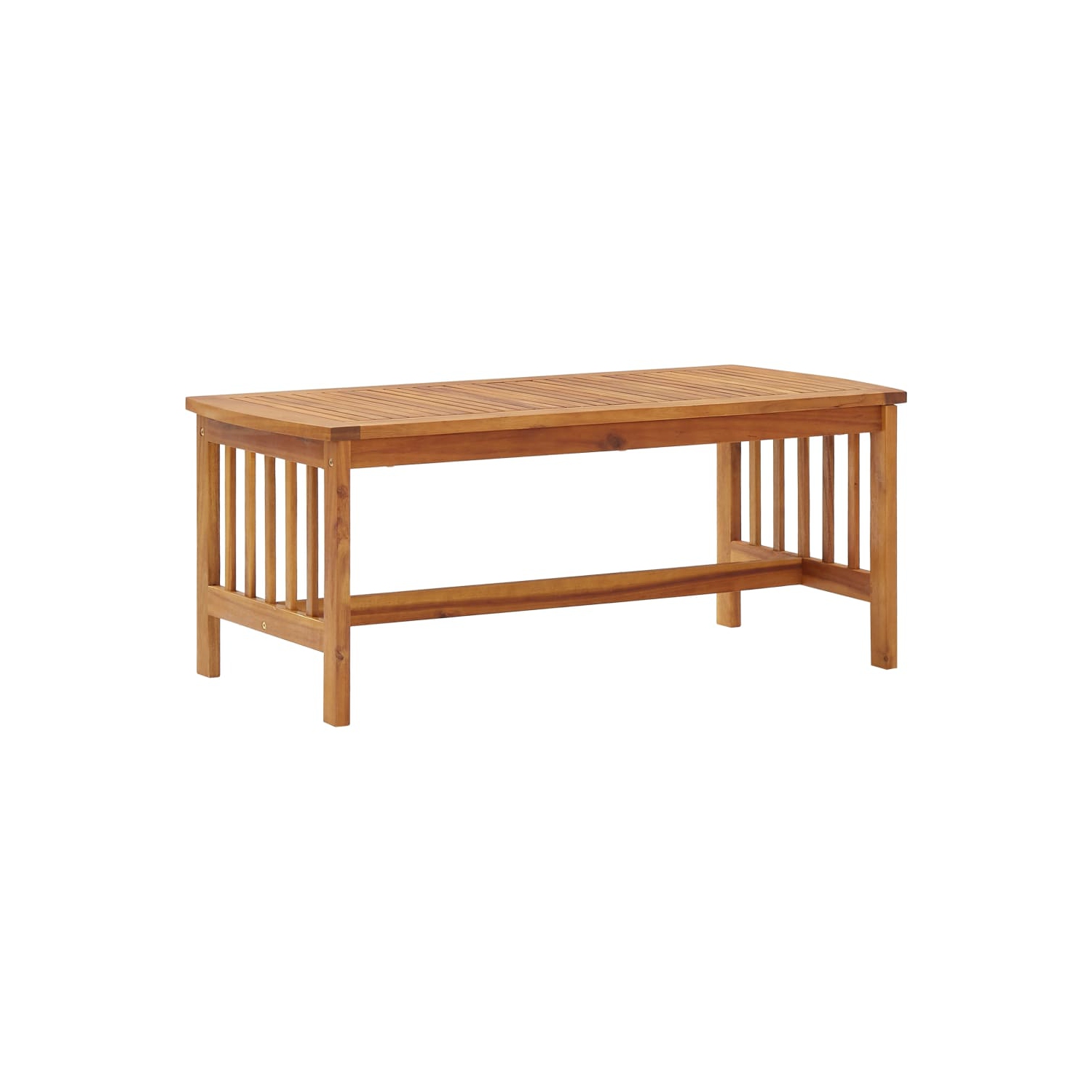 Table basse VidaXL en bois d’acacia massif de 40.2 x 19,7 x 16,9 po