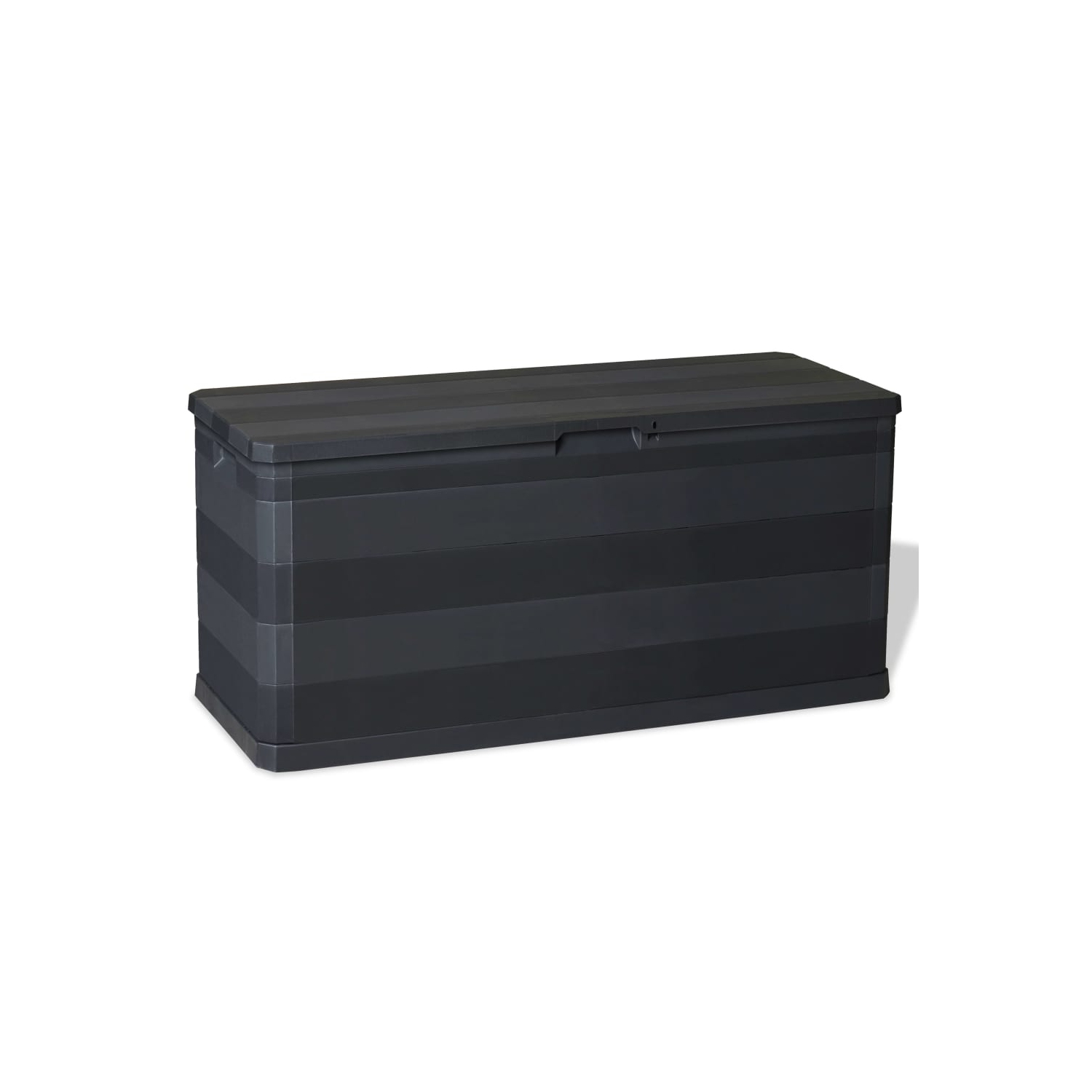 vidaXL Patio Storage Box Black 46.1"x17.7"x22"