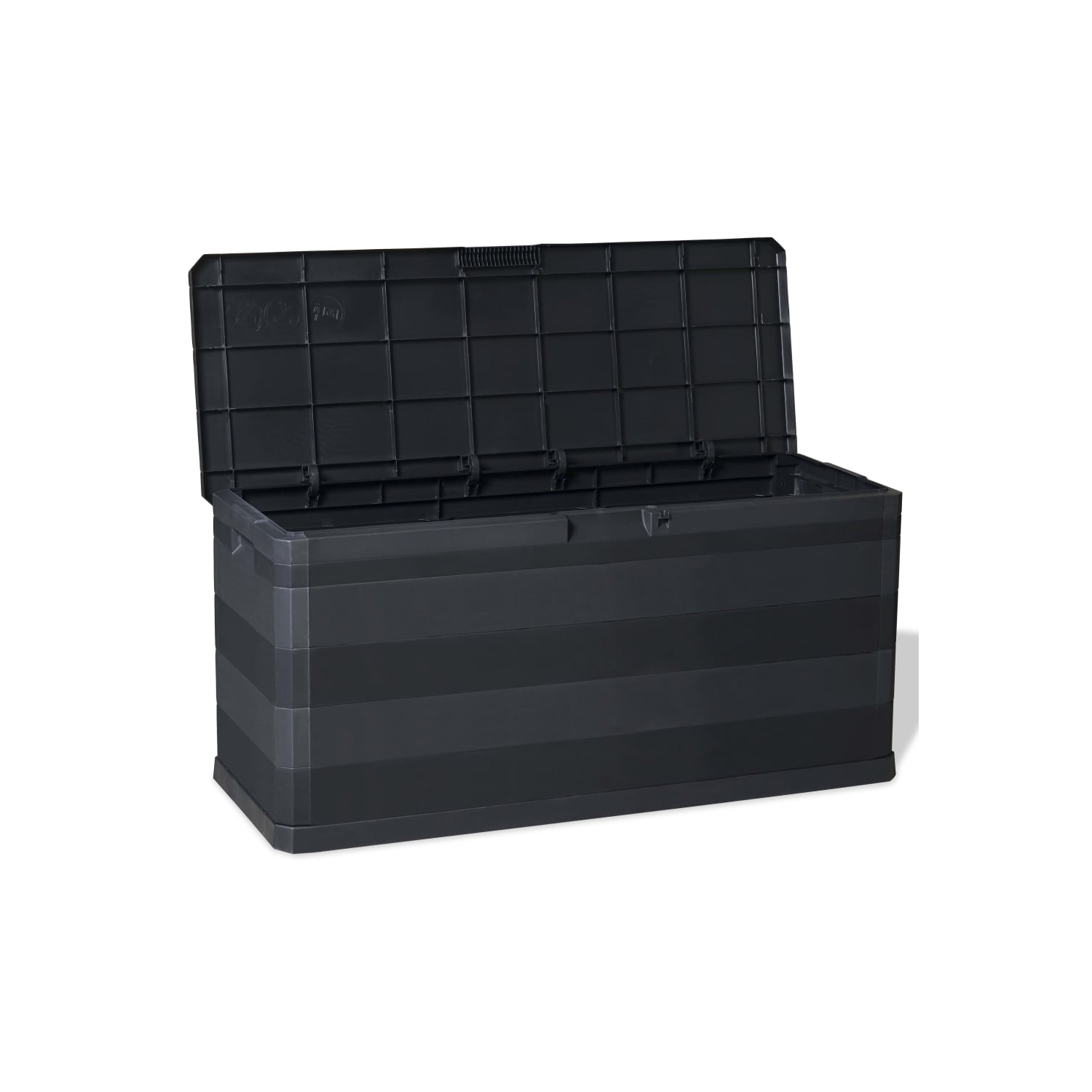 vidaXL Patio Storage Box Black 46.1"x17.7"x22"