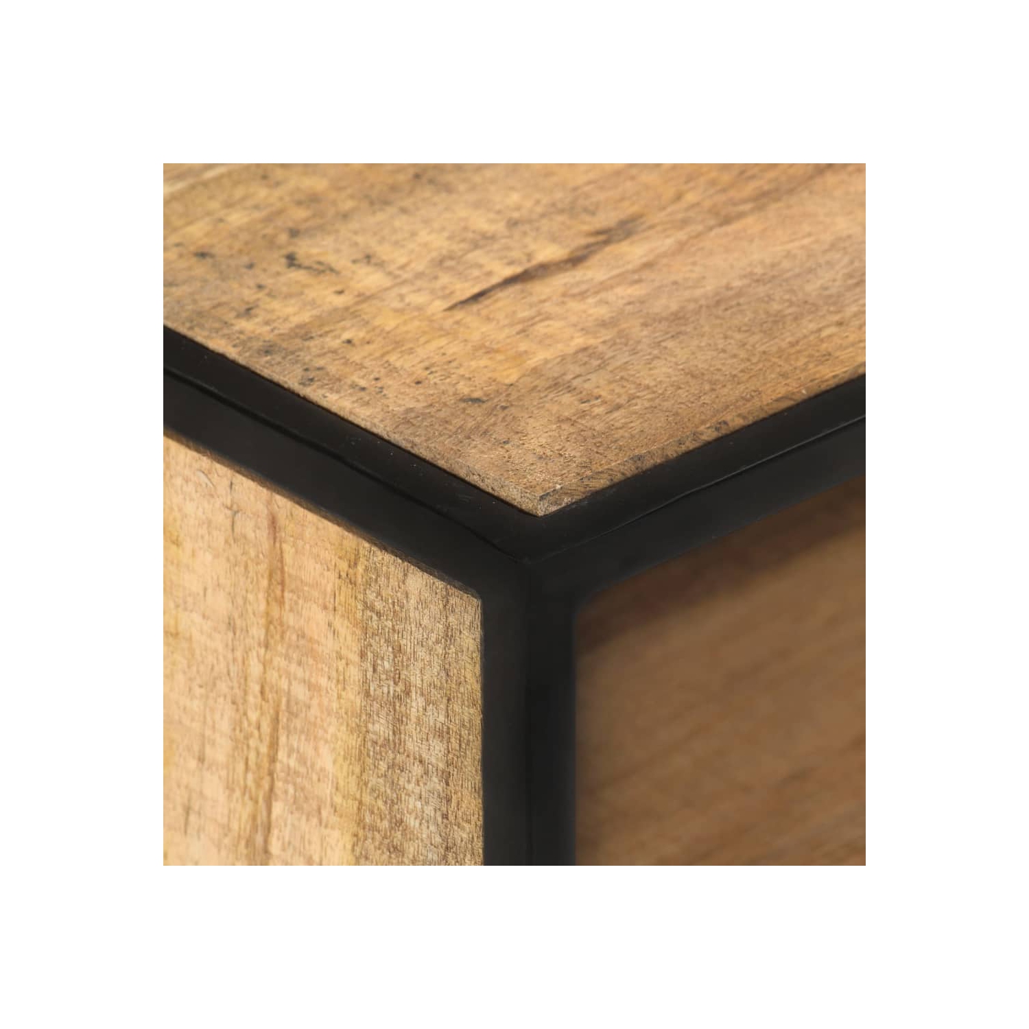 vidaXL TV Cabinet 43.3"x11.8"x17.7" Rough Mango Wood