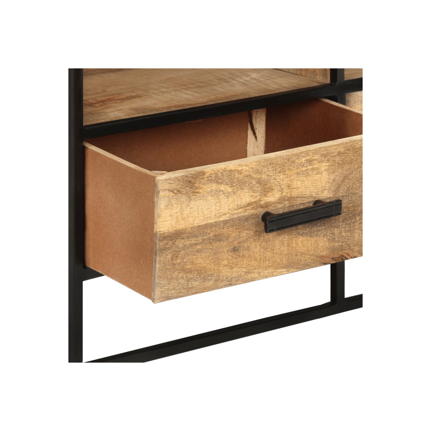 vidaXL TV Cabinet 43.3"x11.8"x17.7" Rough Mango Wood