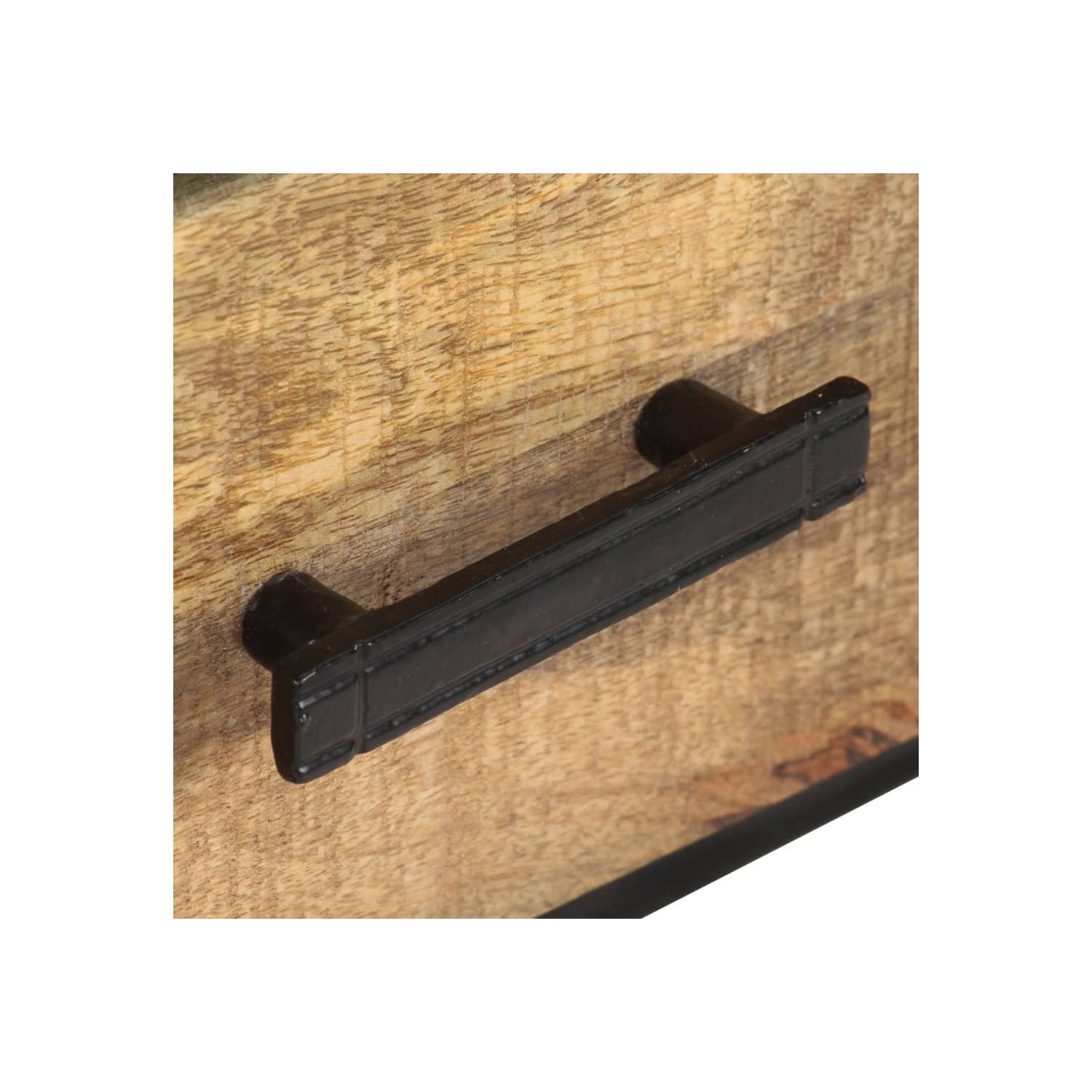 vidaXL TV Cabinet 43.3"x11.8"x17.7" Rough Mango Wood