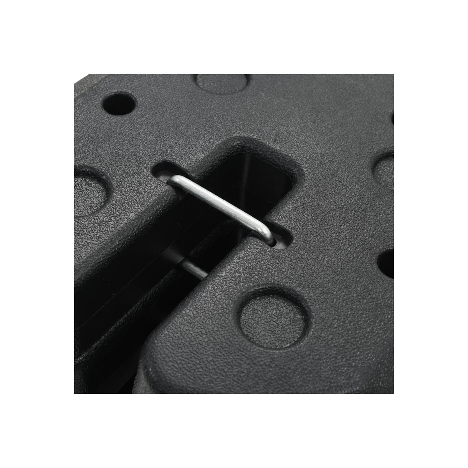 Assiettes de poids pour abri de jardin VidaXL, 4 pièces, béton noir, 8.7 x 1,2 po