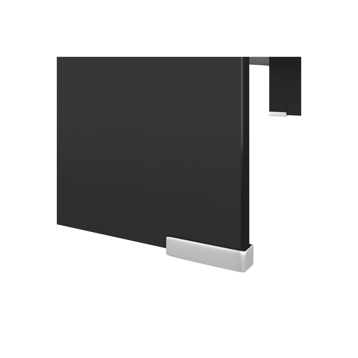 vidaXL TV Stand / Monitor Riser Glass Black 35.4"x11.8"x5.1"