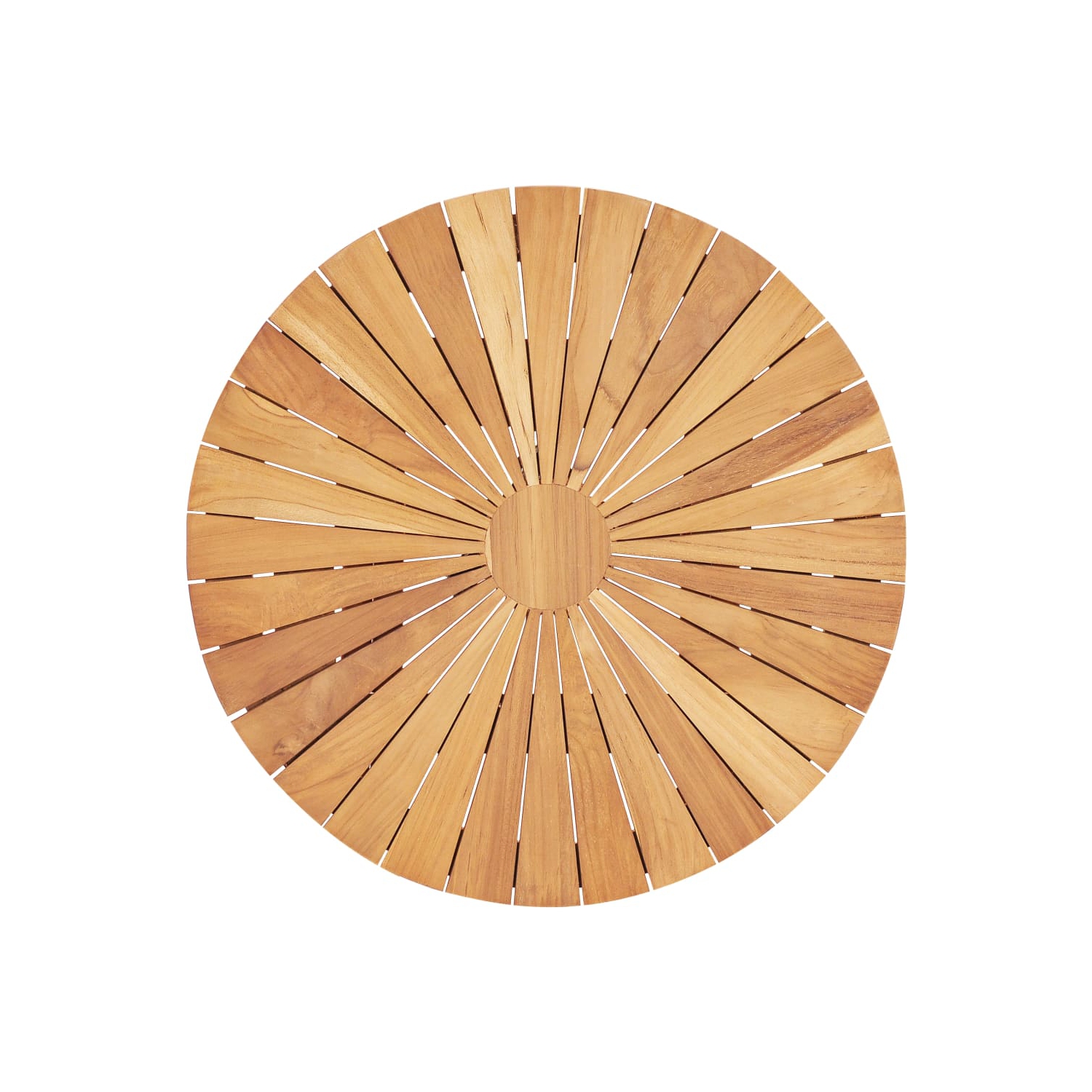 vidaXL Folding Patio Table Ø 23.6" Solid Teak Wood