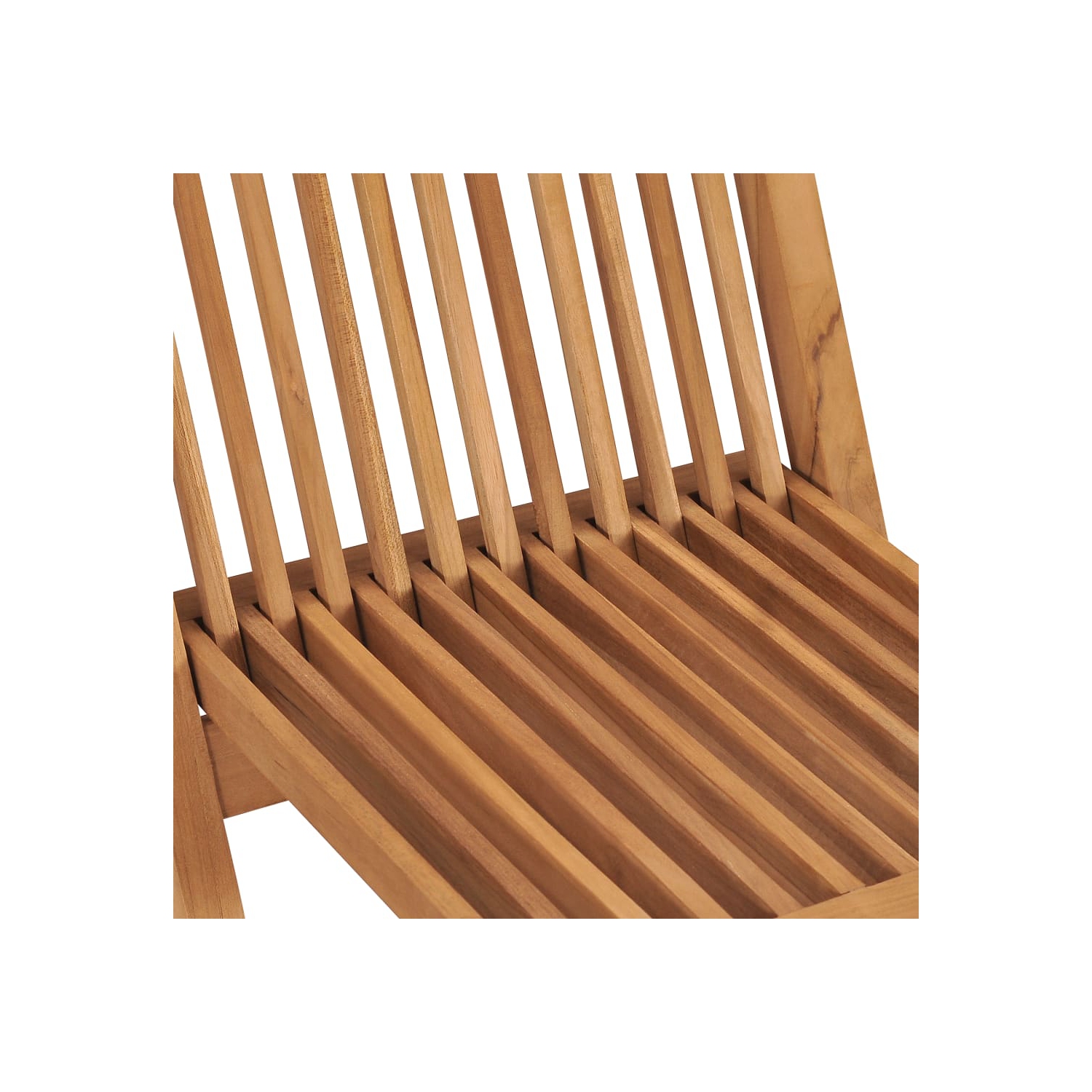vidaXL Folding Patio Chairs 2 pcs Solid Teak Wood