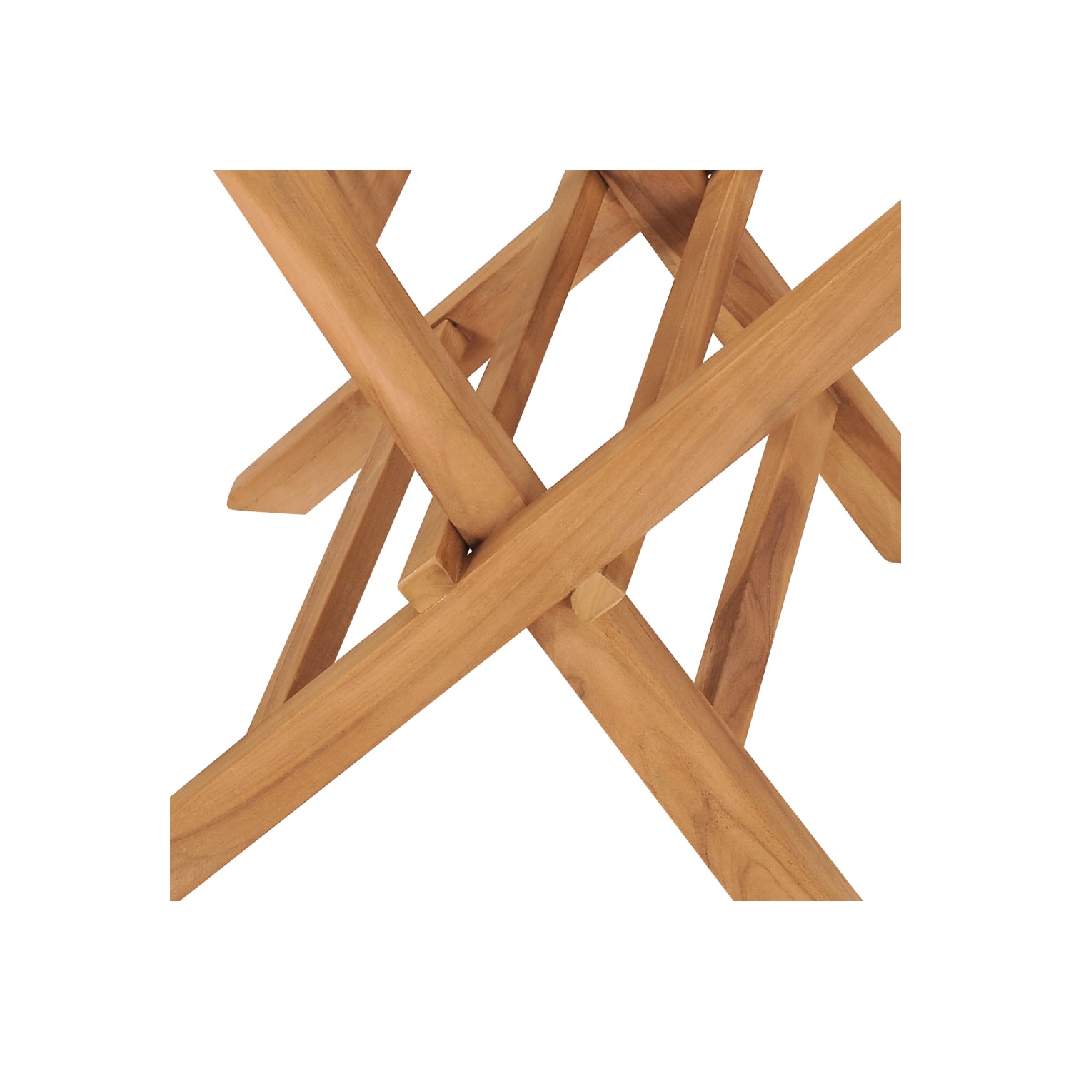 vidaXL Folding Patio Chairs 2 pcs Solid Teak Wood