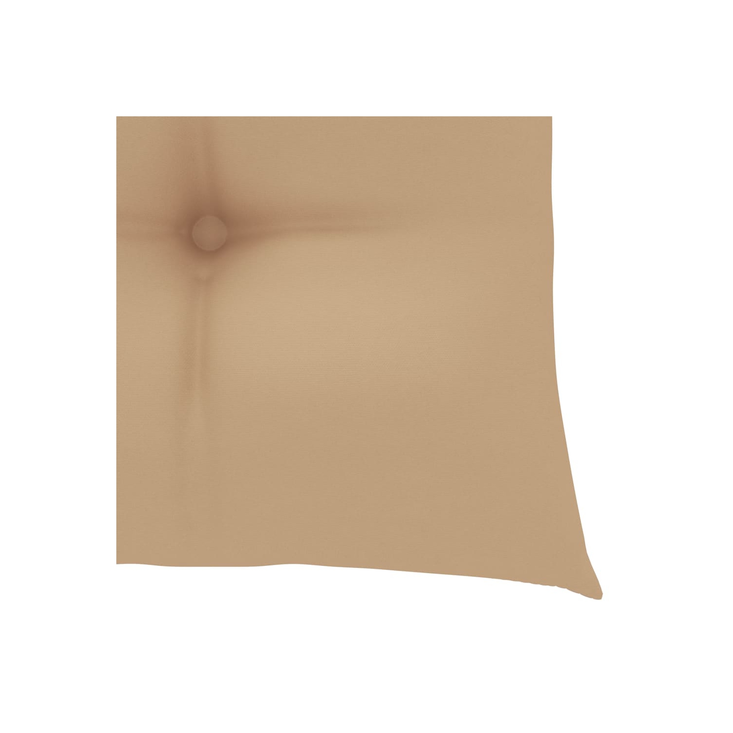 Chaise berçante VidaXL en teck massif beige avec coussin