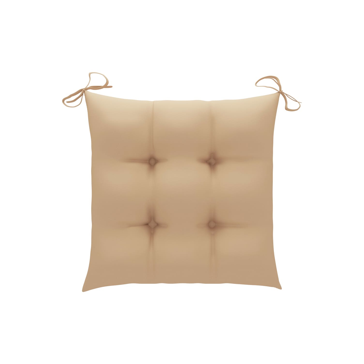 Chaise berçante VidaXL en teck massif beige avec coussin