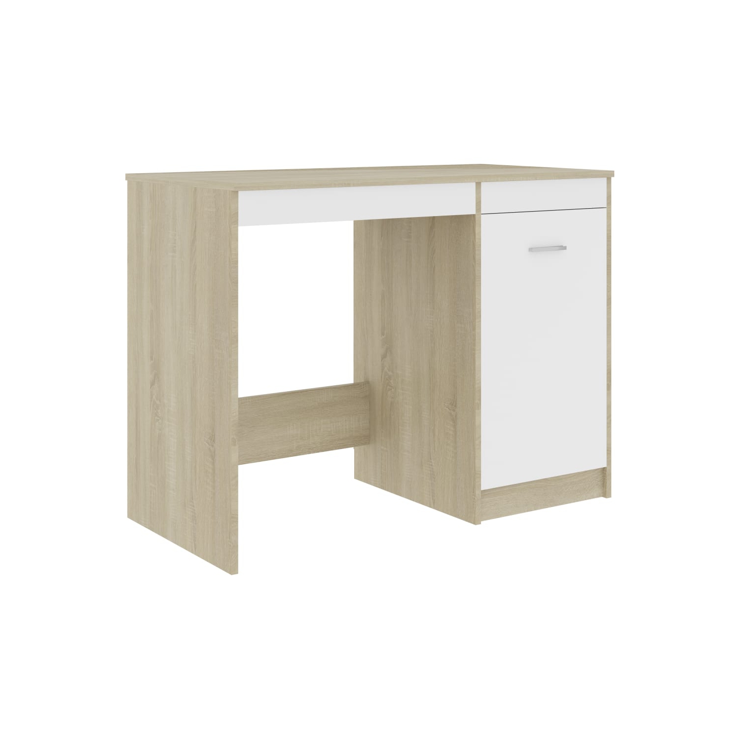 vidaXL Desk Gray 39.4"x19.7"x29.9" Chipboard