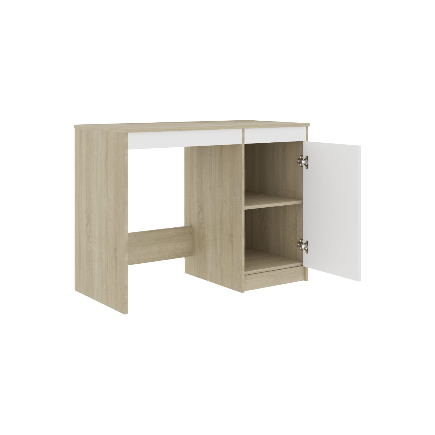 vidaXL Desk Gray 39.4"x19.7"x29.9" Chipboard