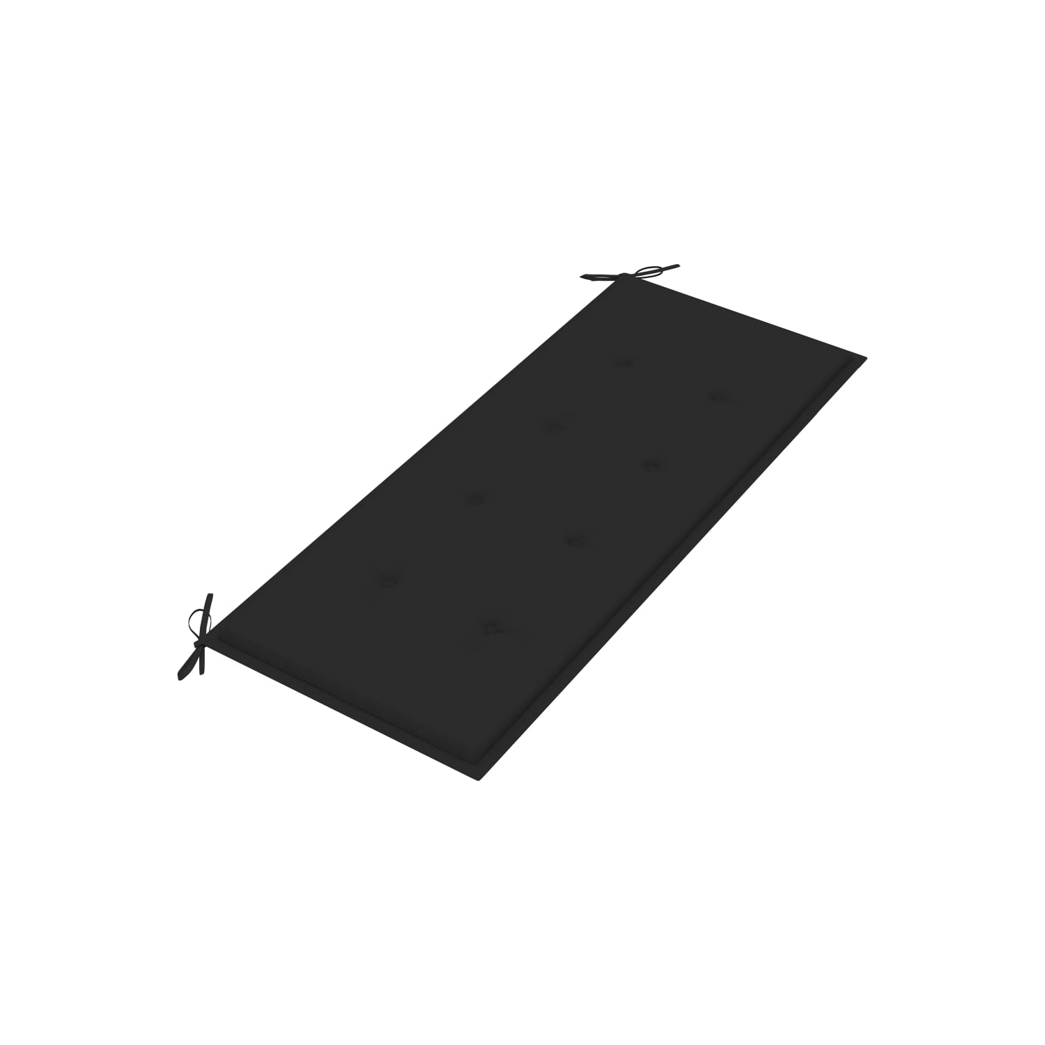 vidaXL Stacking Patio Bench with Cushion 50.6" Solid Teak Wood