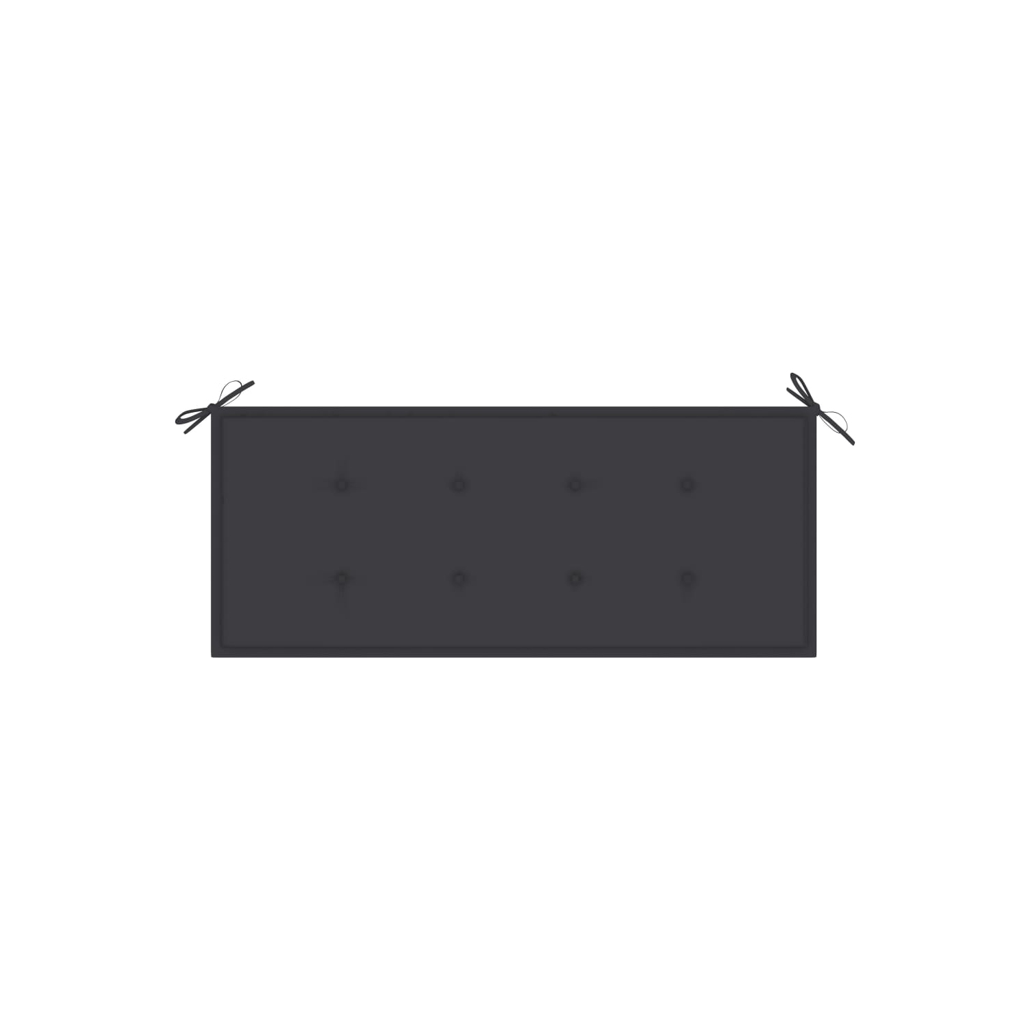 vidaXL Stacking Patio Bench with Cushion 50.6" Solid Teak Wood