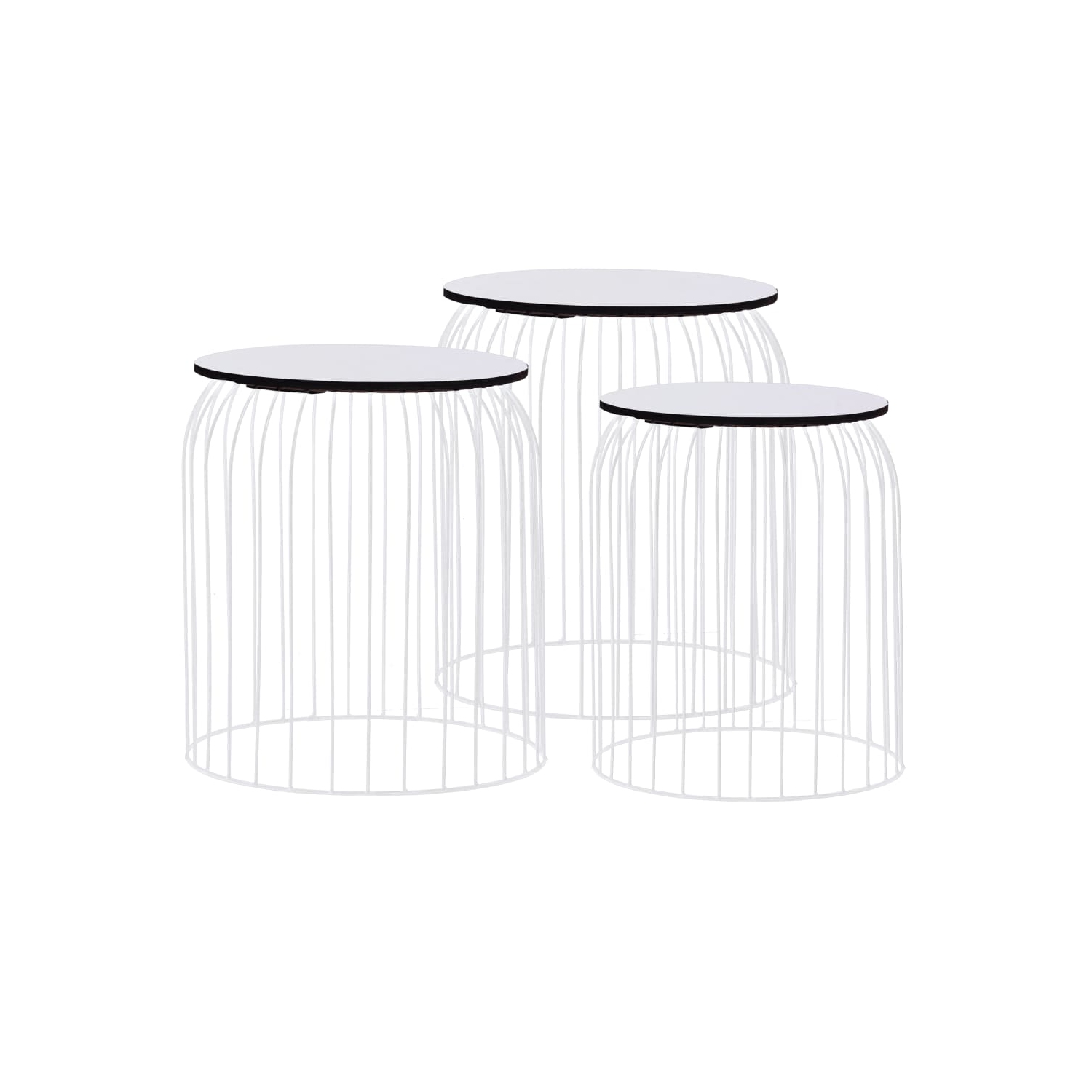 vidaXL Coffee Tables 3 pcs White