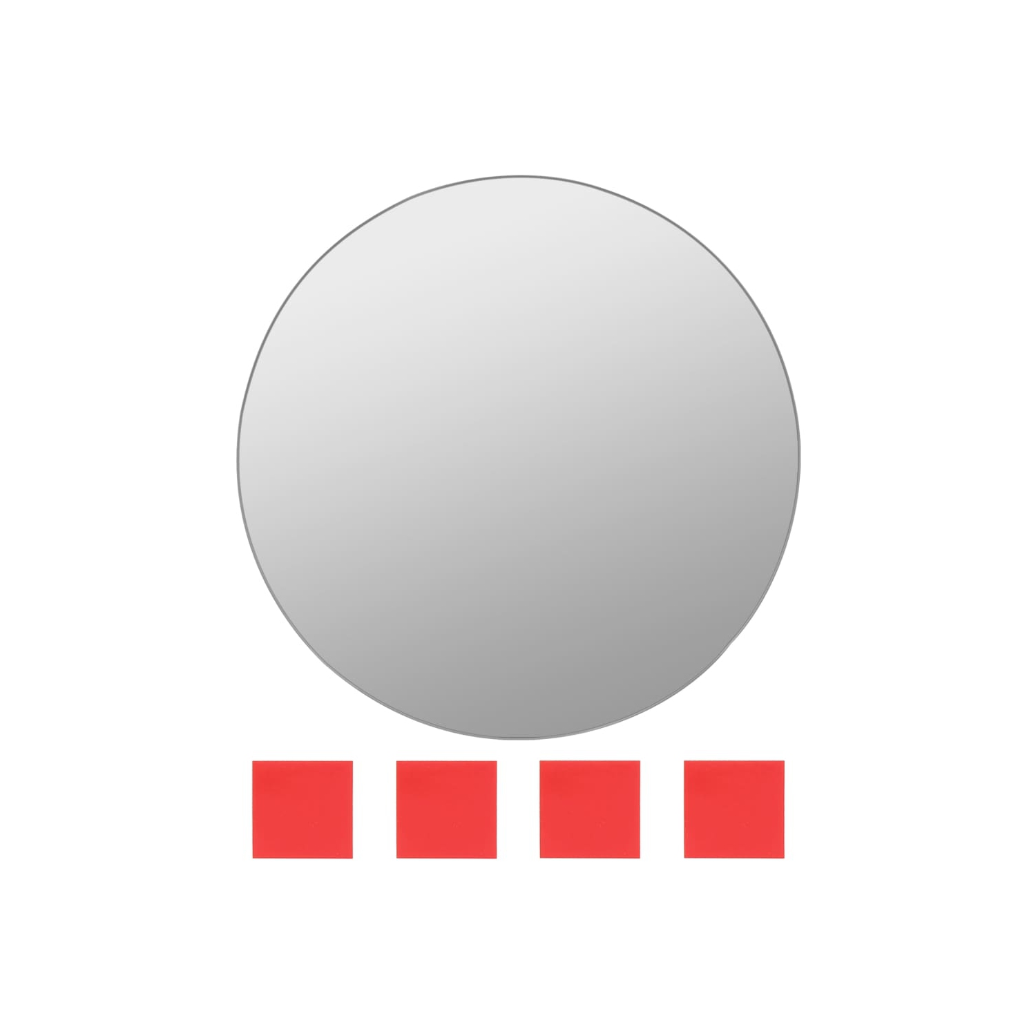 vidaXL 7 Piece Wall Mirror Set Round Glass