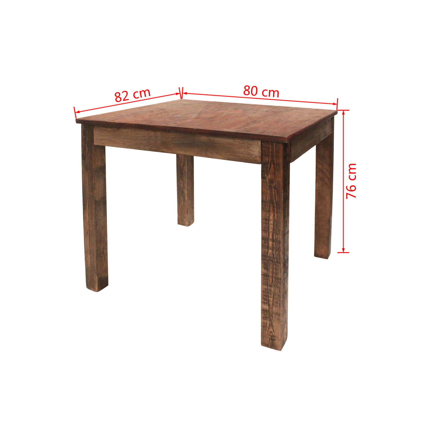 vidaXL Dining Table Solid Reclaimed Wood 32.3"x31.5"x29.9"