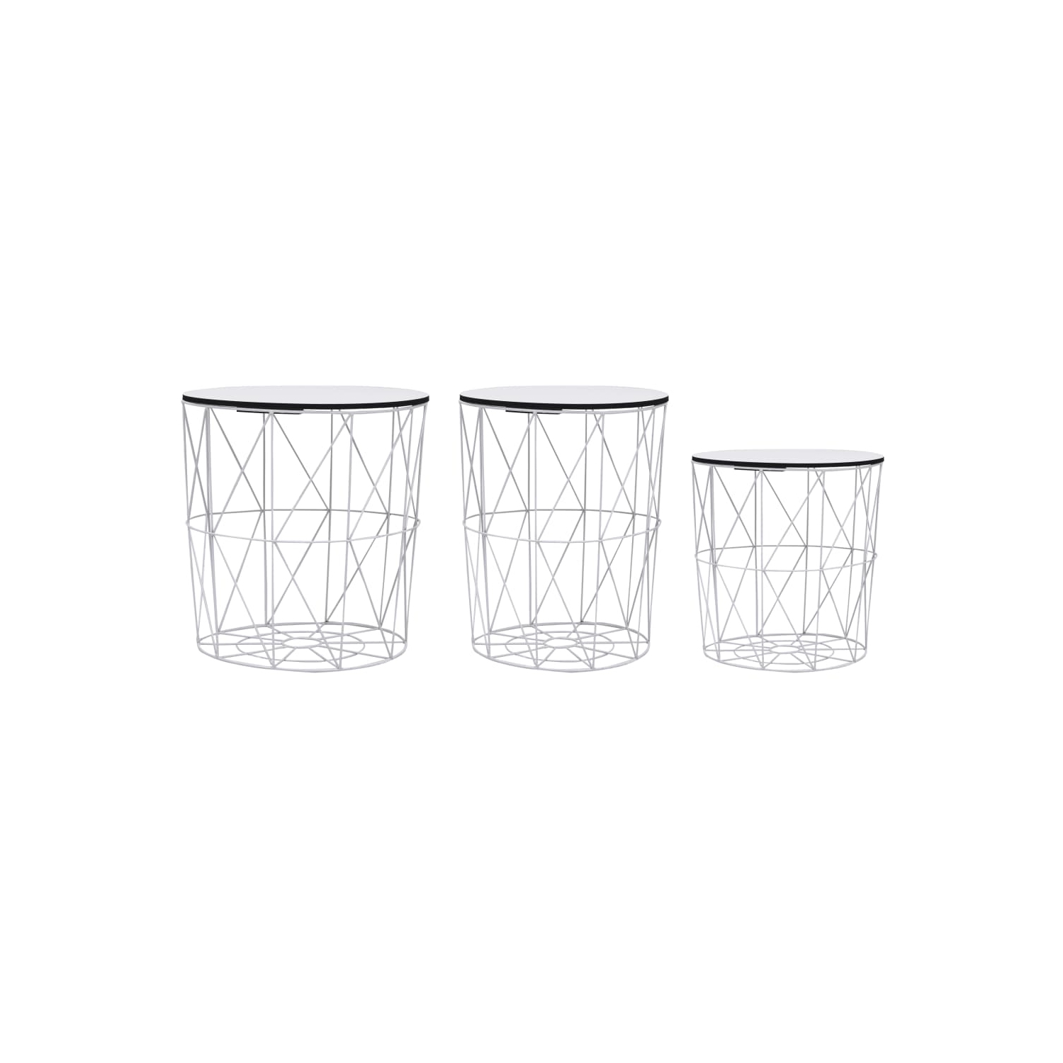 vidaXL Coffee Table 3 pcs White