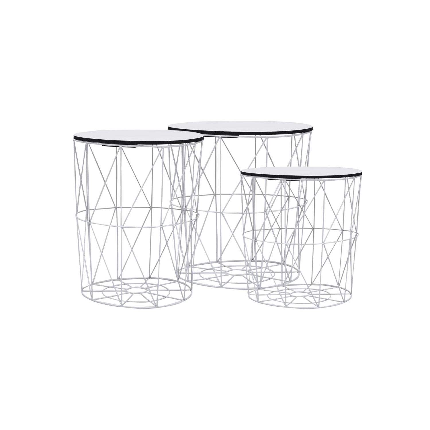 vidaXL Coffee Table 3 pcs White