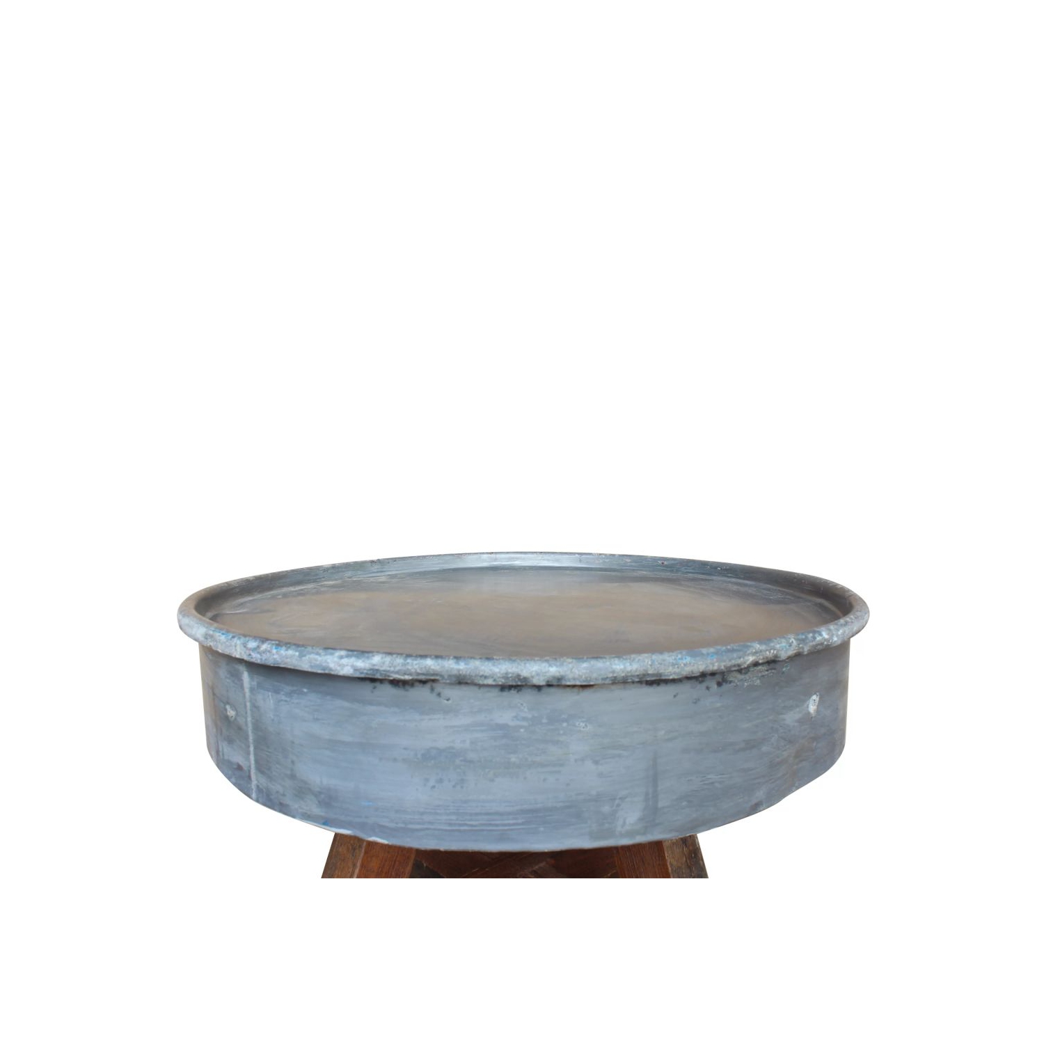 vidaXL Coffee Table Solid Reclaimed Wood 23.6"x17.7" Silver