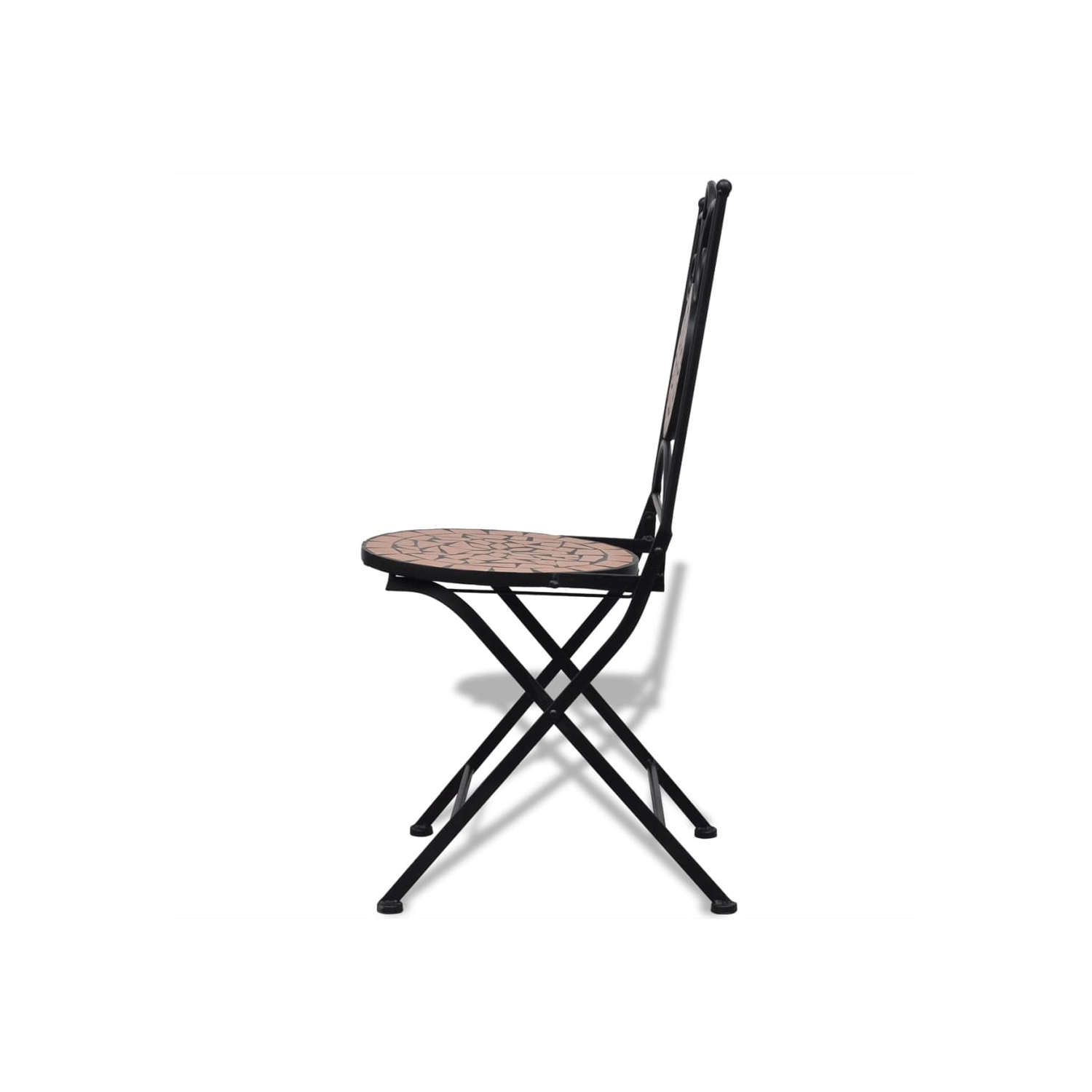 vidaXL Folding Bistro Chairs 2 pcs Ceramic Terracotta