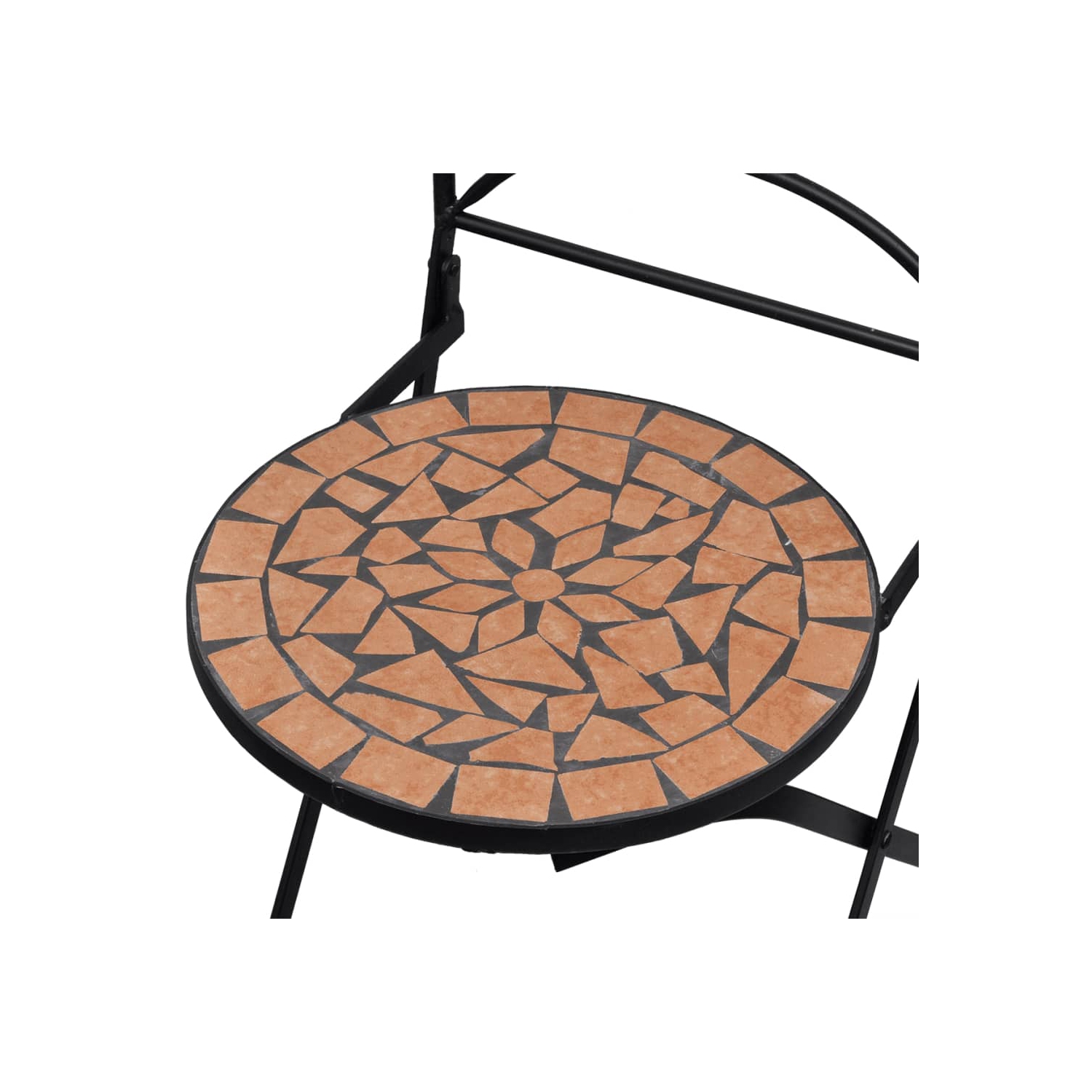 vidaXL Folding Bistro Chairs 2 pcs Ceramic Terracotta