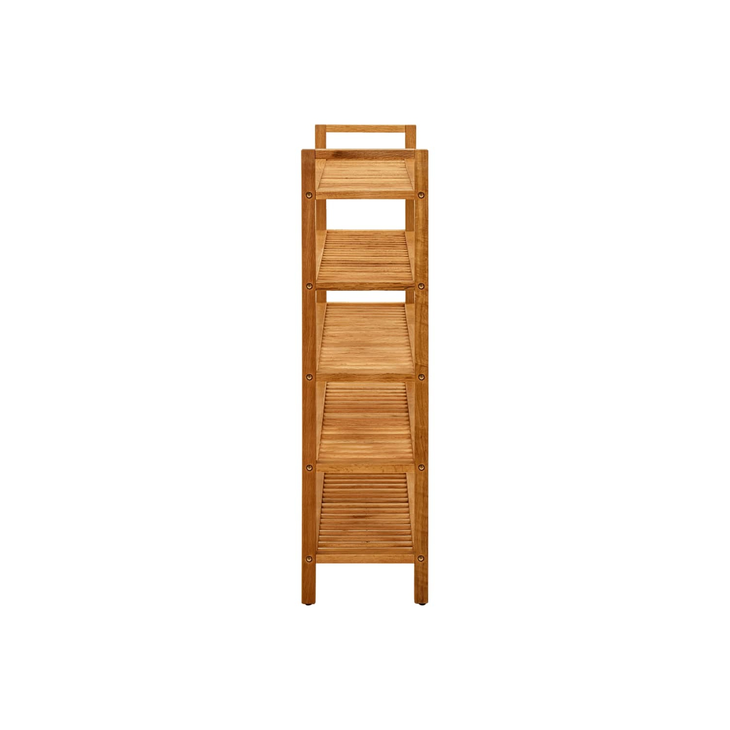 vidaXL Shoe Rack with 5 Shelves 39.3"x10.6"x39.3" Solid Oak Wood