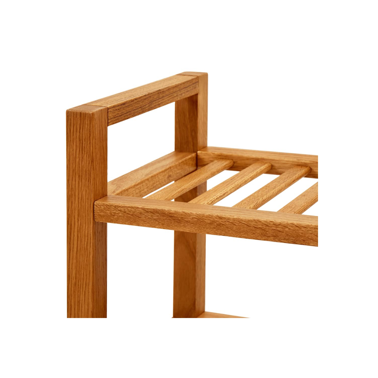 vidaXL Shoe Rack with 5 Shelves 39.3"x10.6"x39.3" Solid Oak Wood