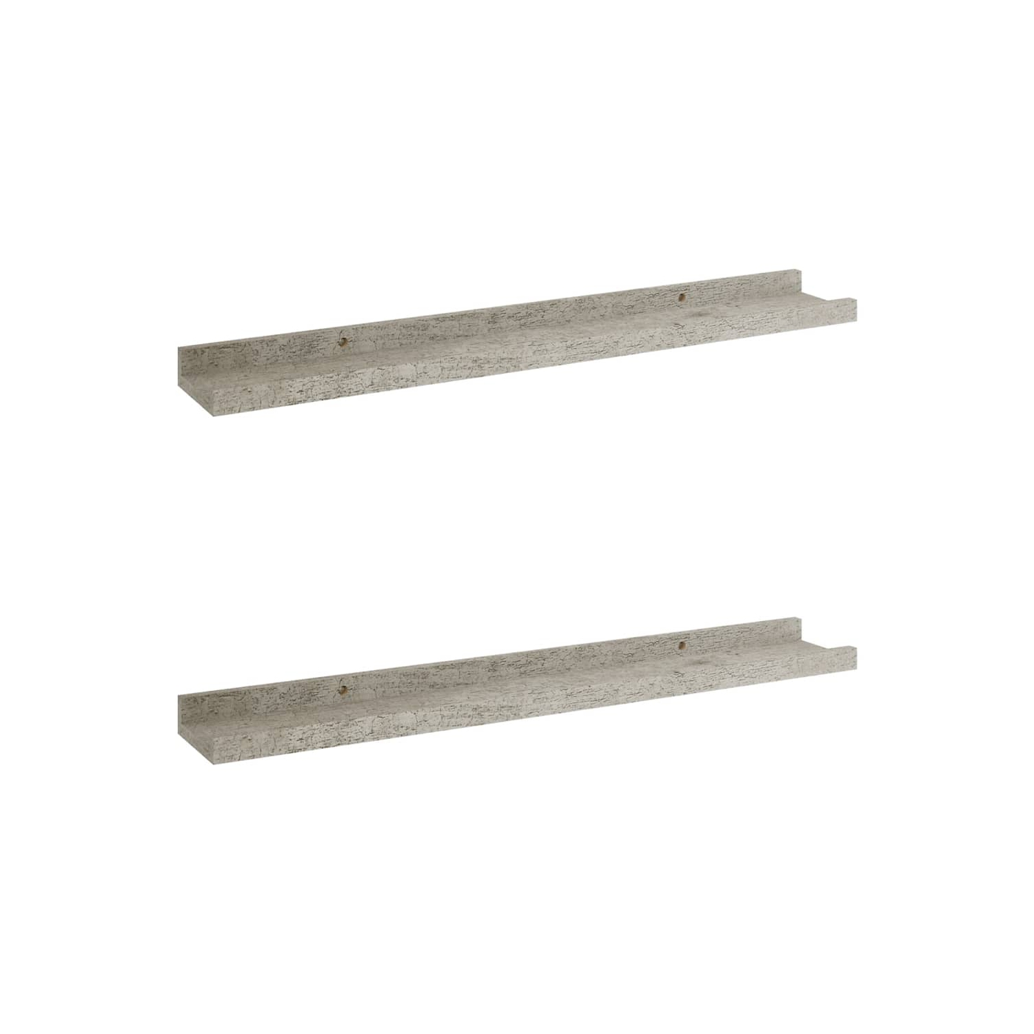 vidaXL Wall Shelves 2 pcs Concrete Gray 23.6"x3.5"x1.2"