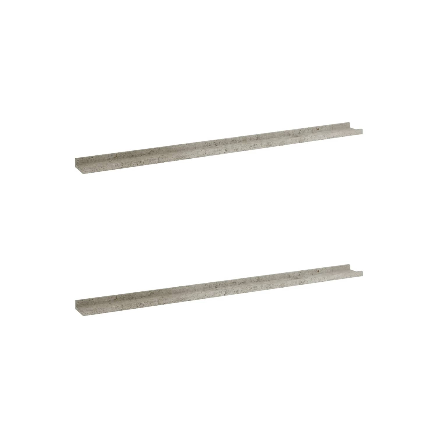 vidaXL Wall Shelves 2 pcs Concrete Gray 45.3"x3.5"x1.2"