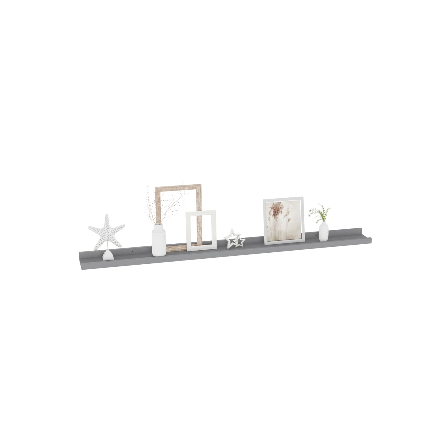 vidaXL Wall Shelves 4 pcs Gray 39.4"x3.5"x1.2"