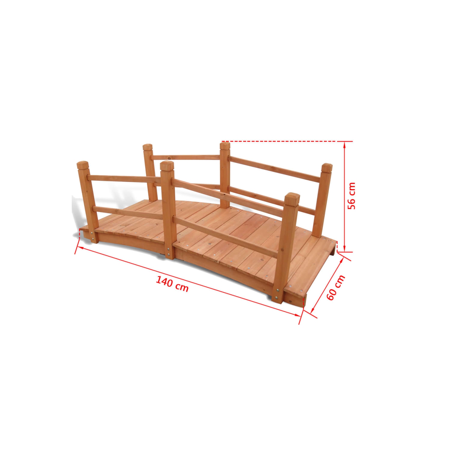Pont de jardin 4 pi 7 po x 1 pi 12 po x 1 pi 10 po