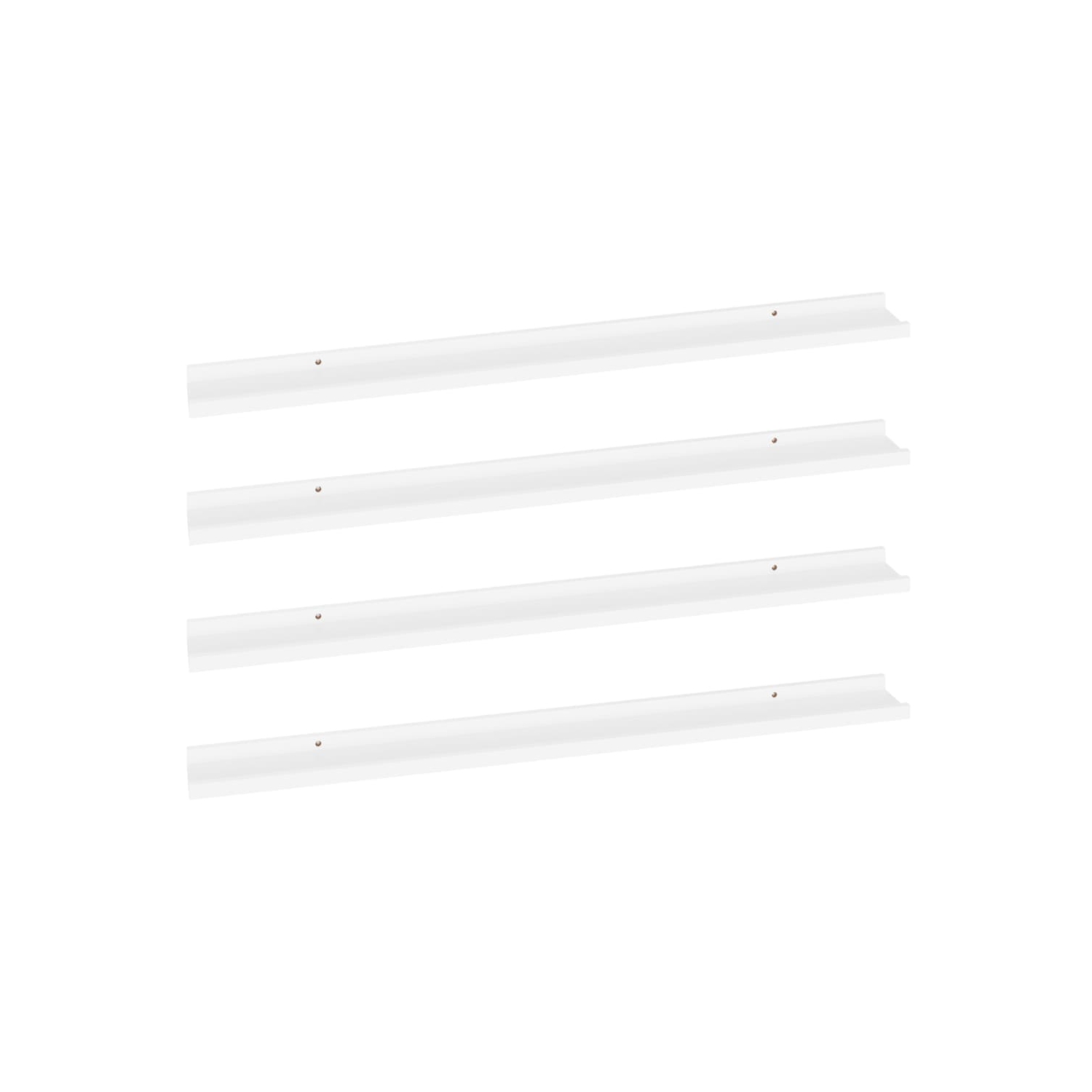vidaXL Wall Shelves 4 pcs White 39.4"x3.5"x1.2"