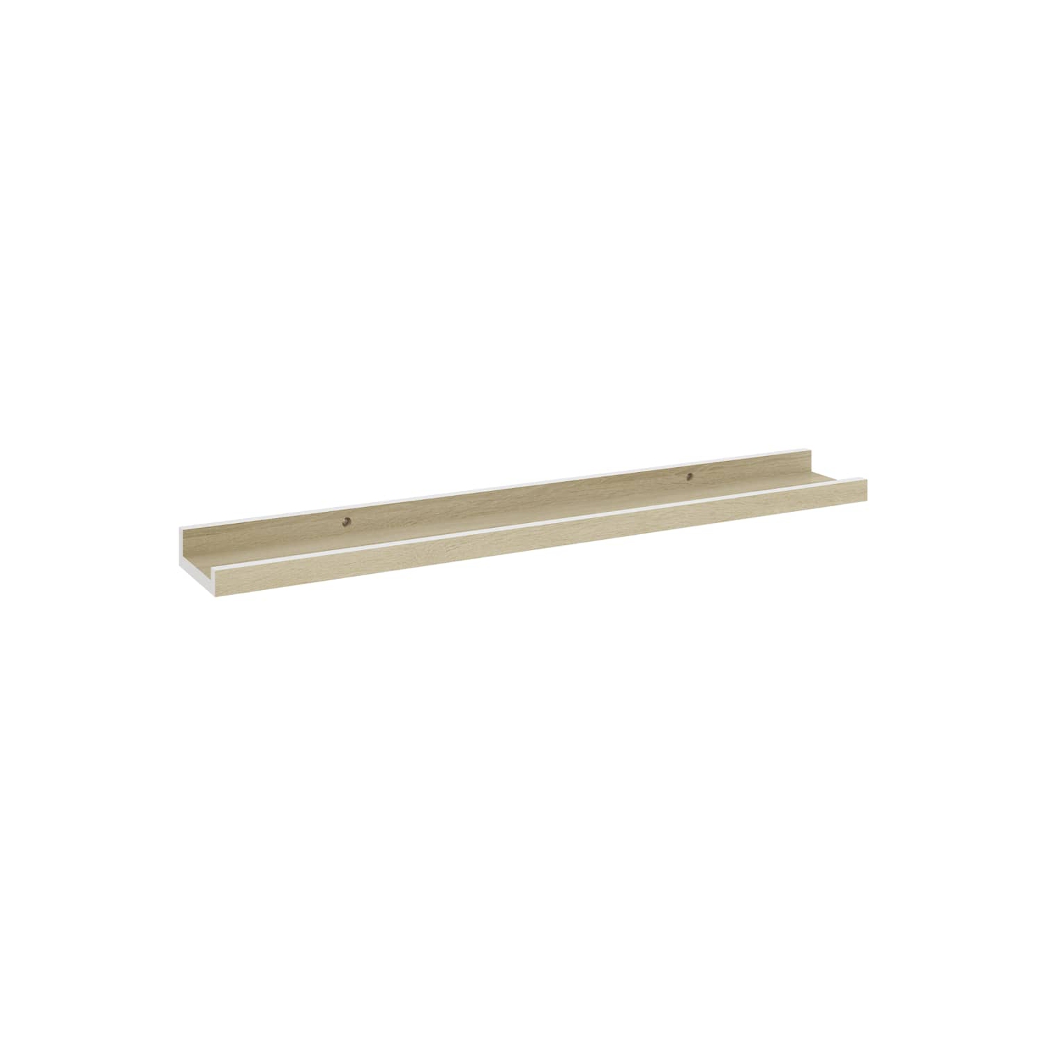 vidaXL Wall Shelves 2 pcs White and Sonoma Oak 23.6"x3.5"x1.2"
