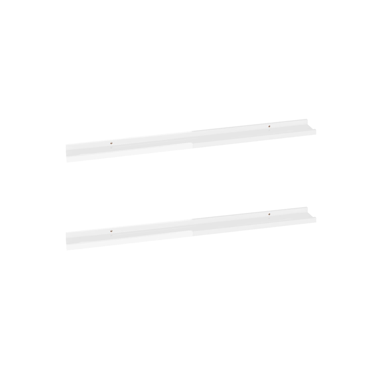 vidaXL Wall Shelves 2 pcs High Gloss White 39.4"x3.5"x1.2"