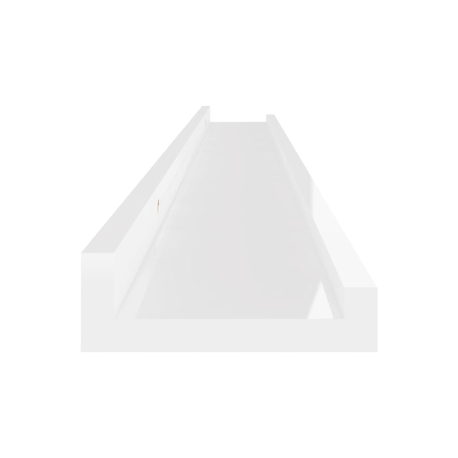 vidaXL Wall Shelves 2 pcs High Gloss White 39.4"x3.5"x1.2"