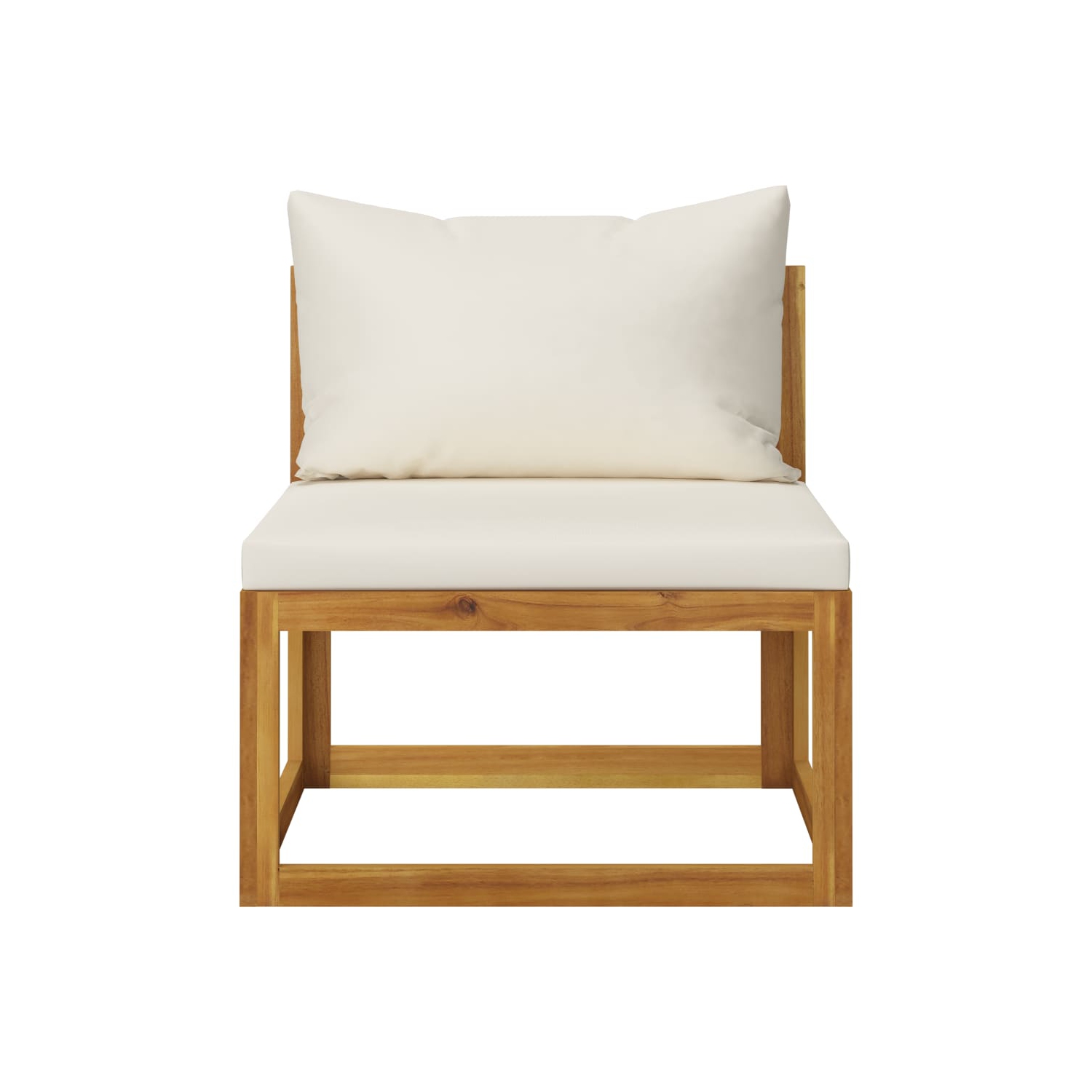 vidaXL 2 Piece Patio Sofa Set with Cushion Solid Acacia Wood