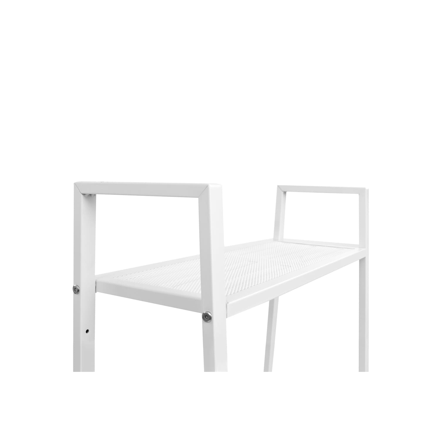 Bibliothèque à échelle 4 niveaux en métal blanc VidaXL